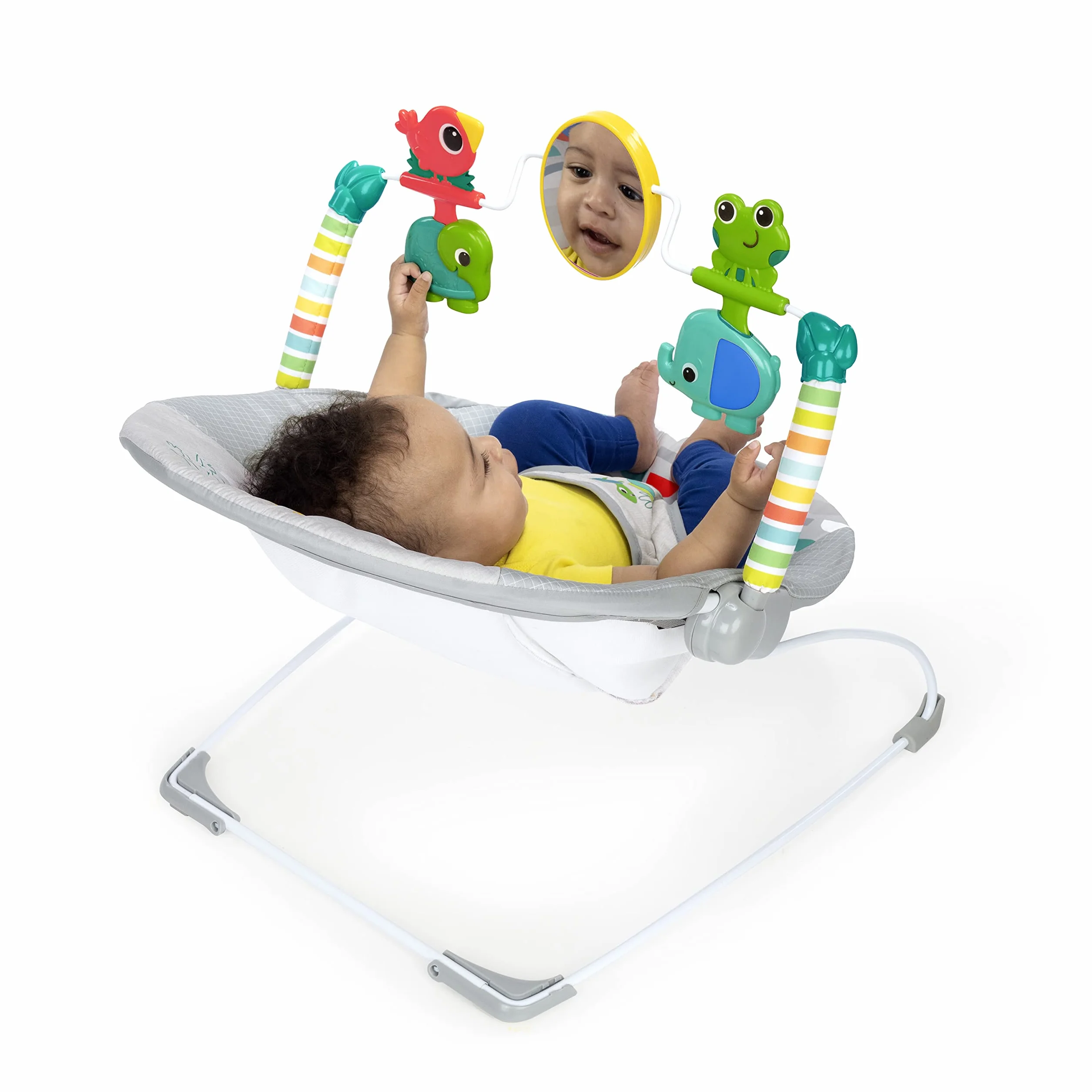 Bright Starts Playful Paradise leżak z kojącymi wibracjami i zabawkami 0-6 miesięcy