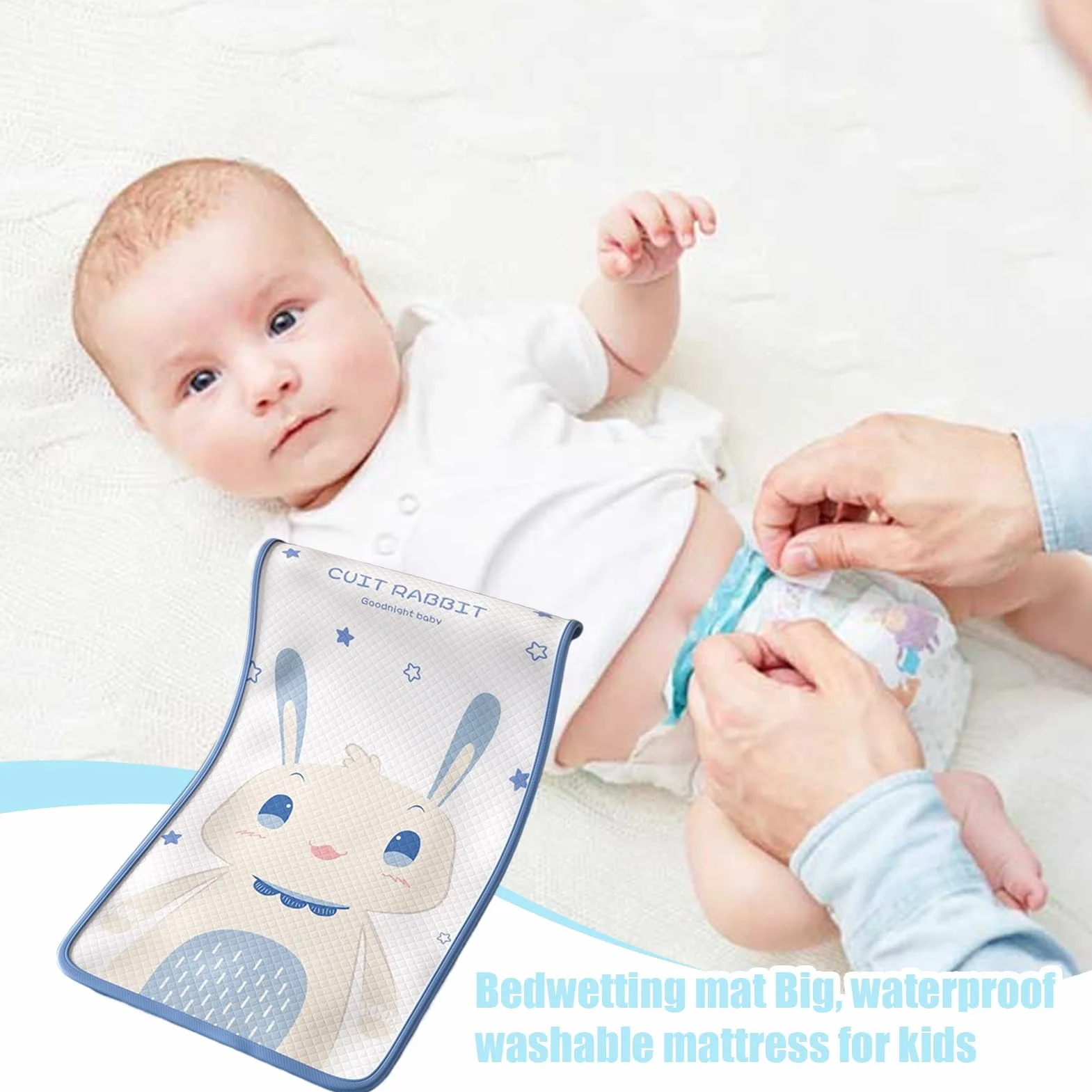 Kids Bed Wetting Pads Waterproof Reusable Mattress Protector Heavy Absorbency Leak Proof Pad for Babies