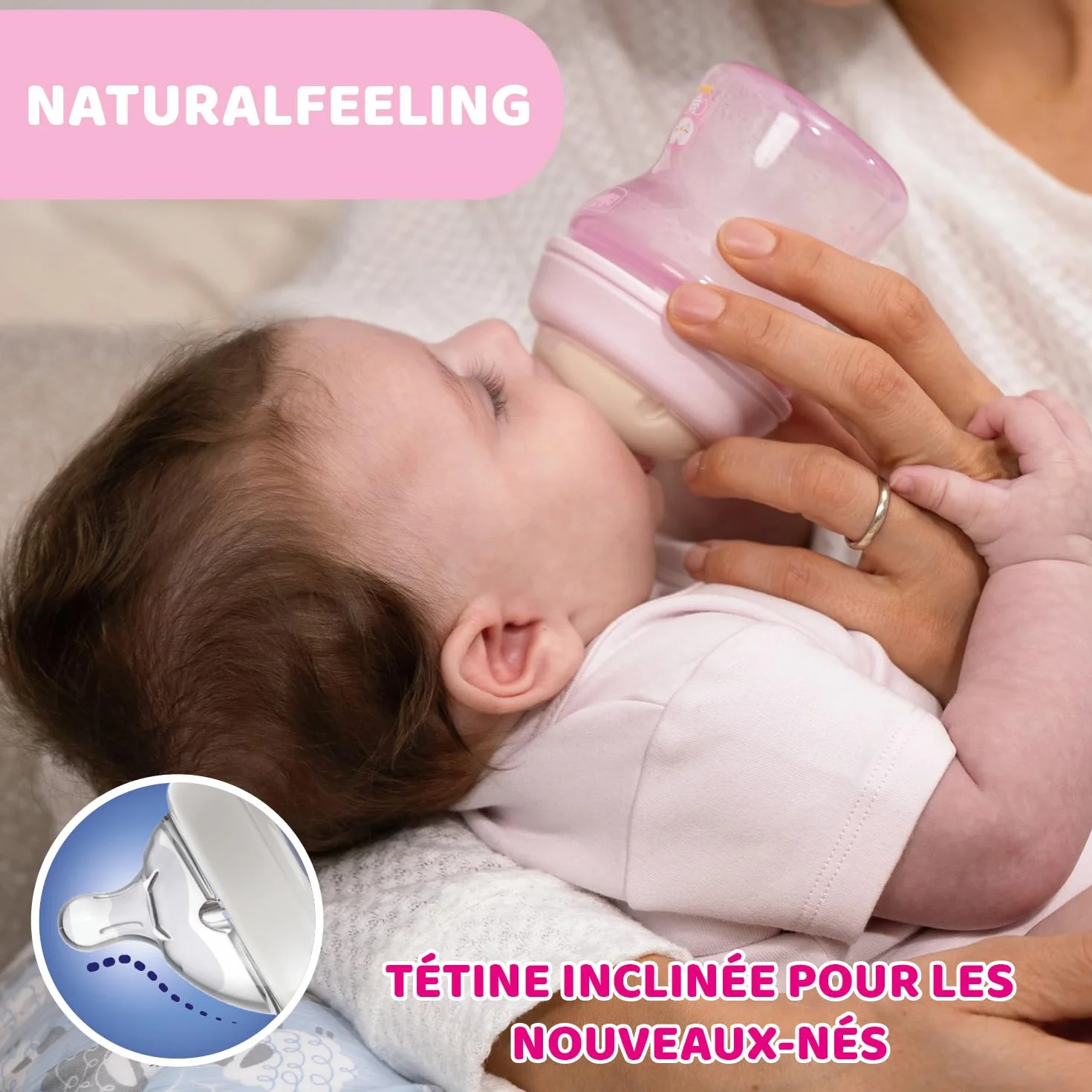 Chicco Butelka Natural Feeling Antykolkowa 150 ml dla Niemowląt 0+ miesięcy