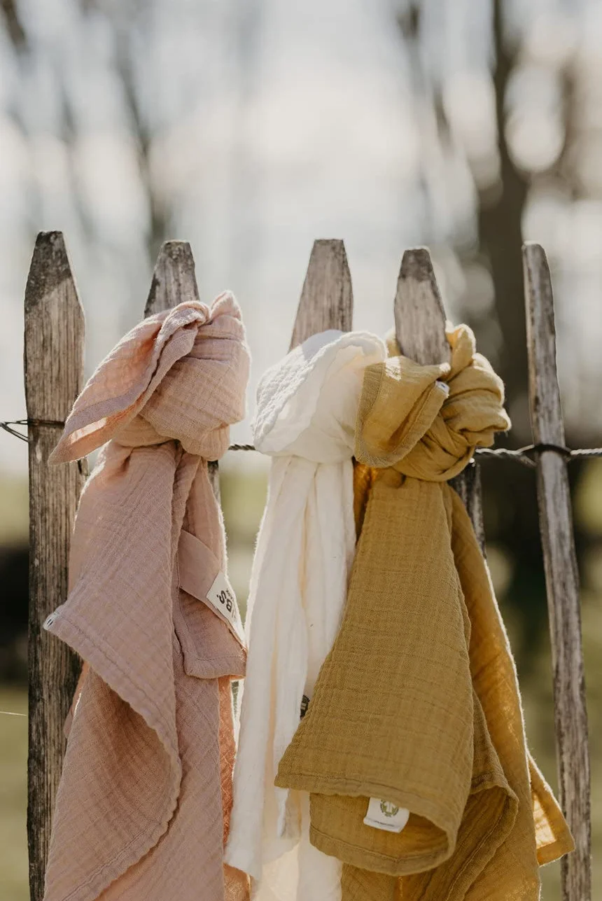 BIBS Muslin Cloth 2-pack 100% bawełna organiczna 70x70 cm Ivory