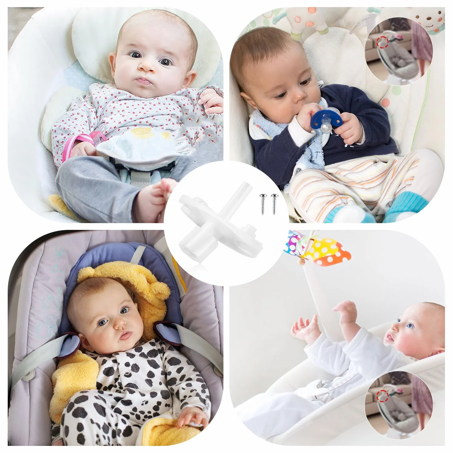 Złącze Mobilne Zamienne do 4moms Mamaroo Model 1037, Mocowanie do Stojaka na Zabawki
