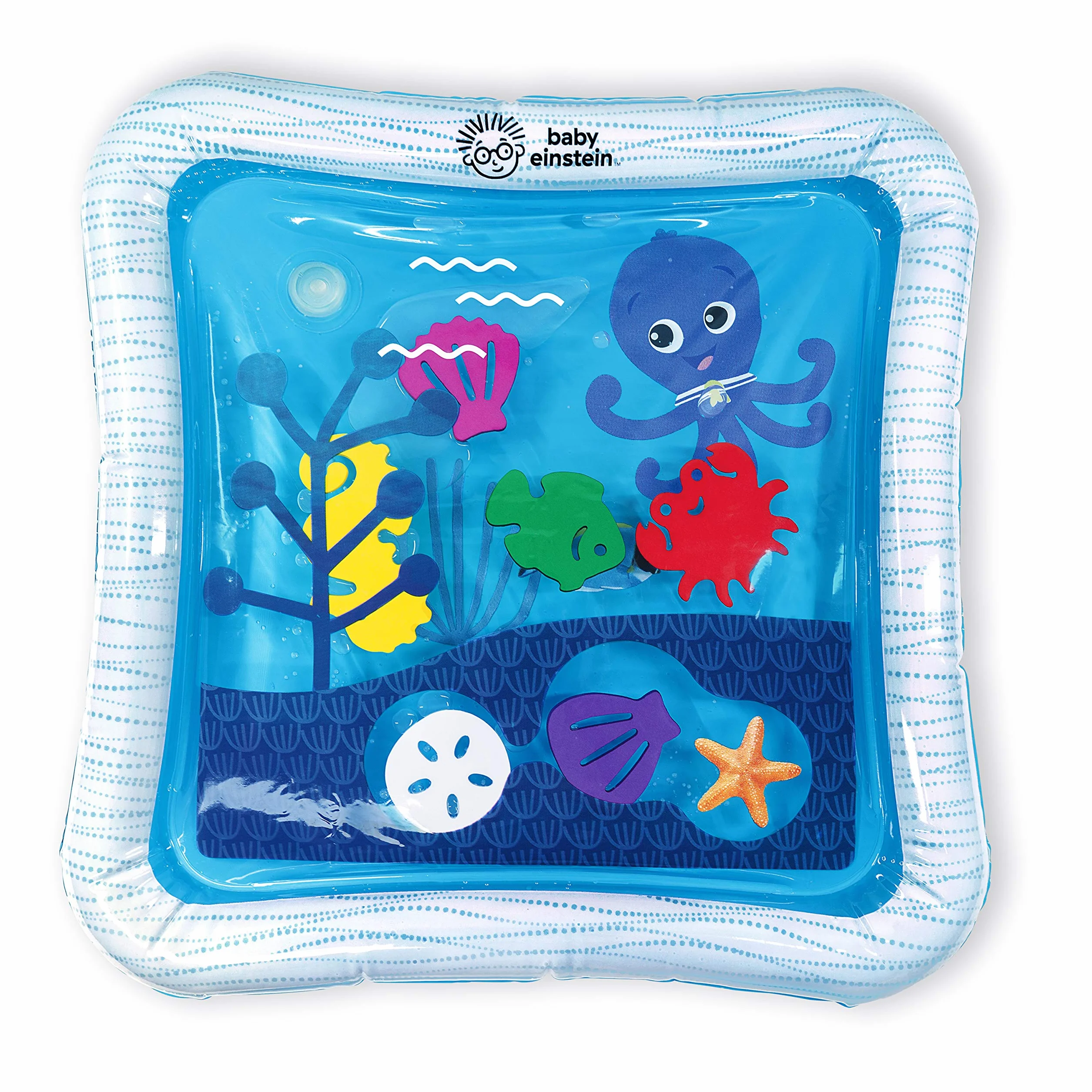 Baby Einstein Mata do zabawy na brzuchu, centrum aktywności i zabawka sensoryczna dla niemowląt, ocean odkryć Opusa, noworodka i góry, czarna (1 opakowanie)