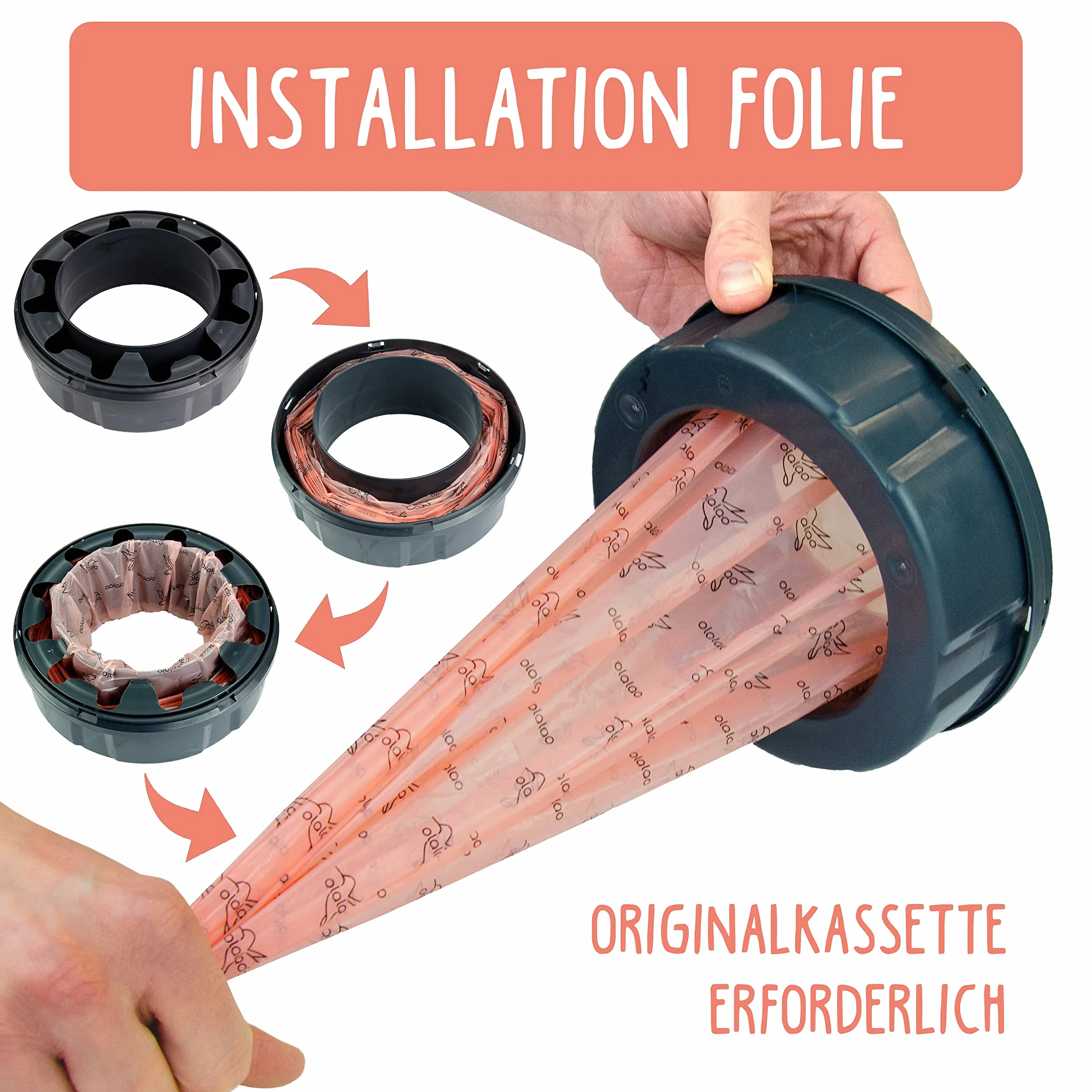 Tommee Tippee Twist & Click Folia uzupełniająca do wiaderek na pieluchy, 16 sztuk