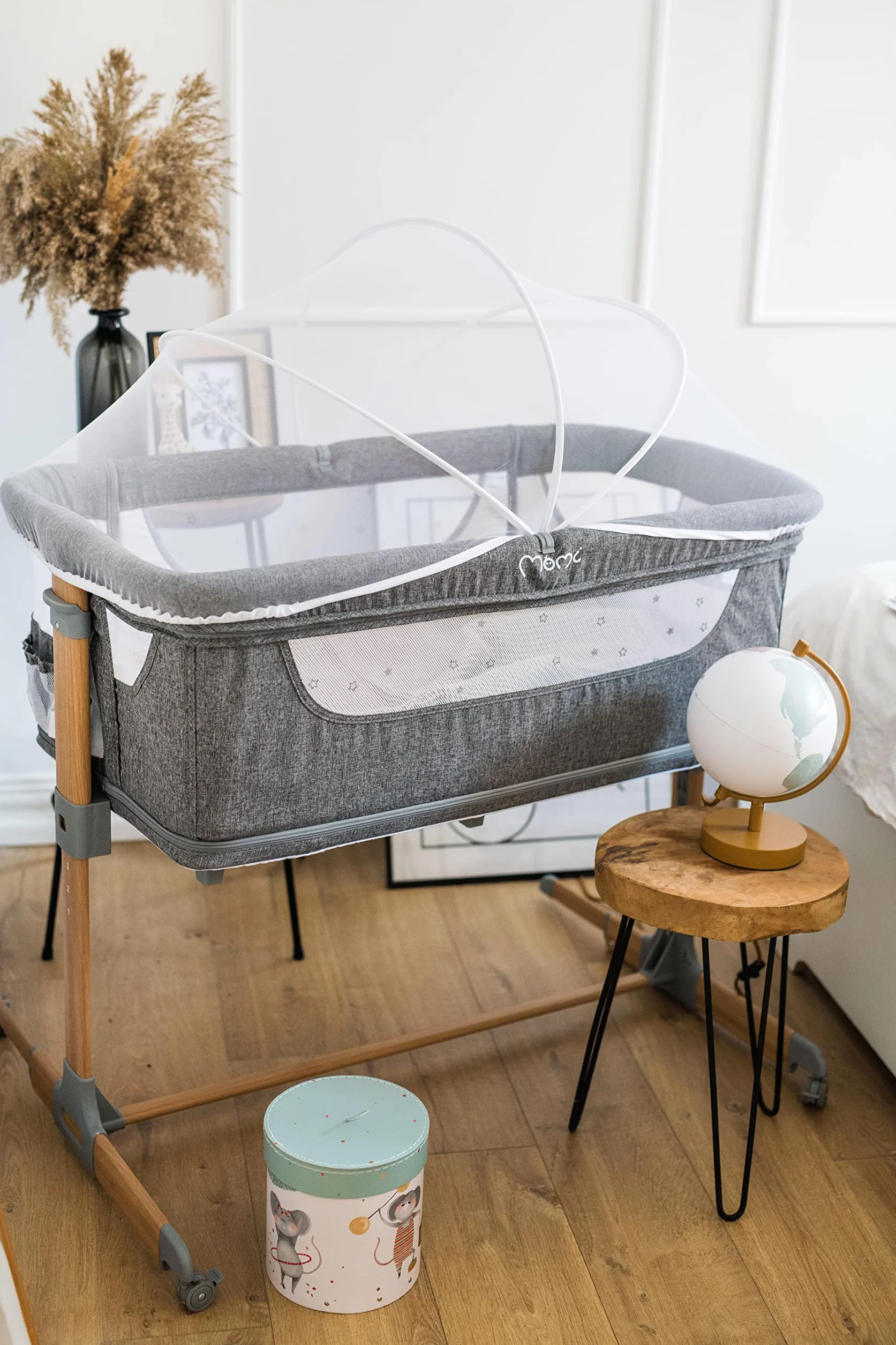 Momi SMART BED Łóżeczko Wielofunkcyjne, Beżowy, do 15 kg