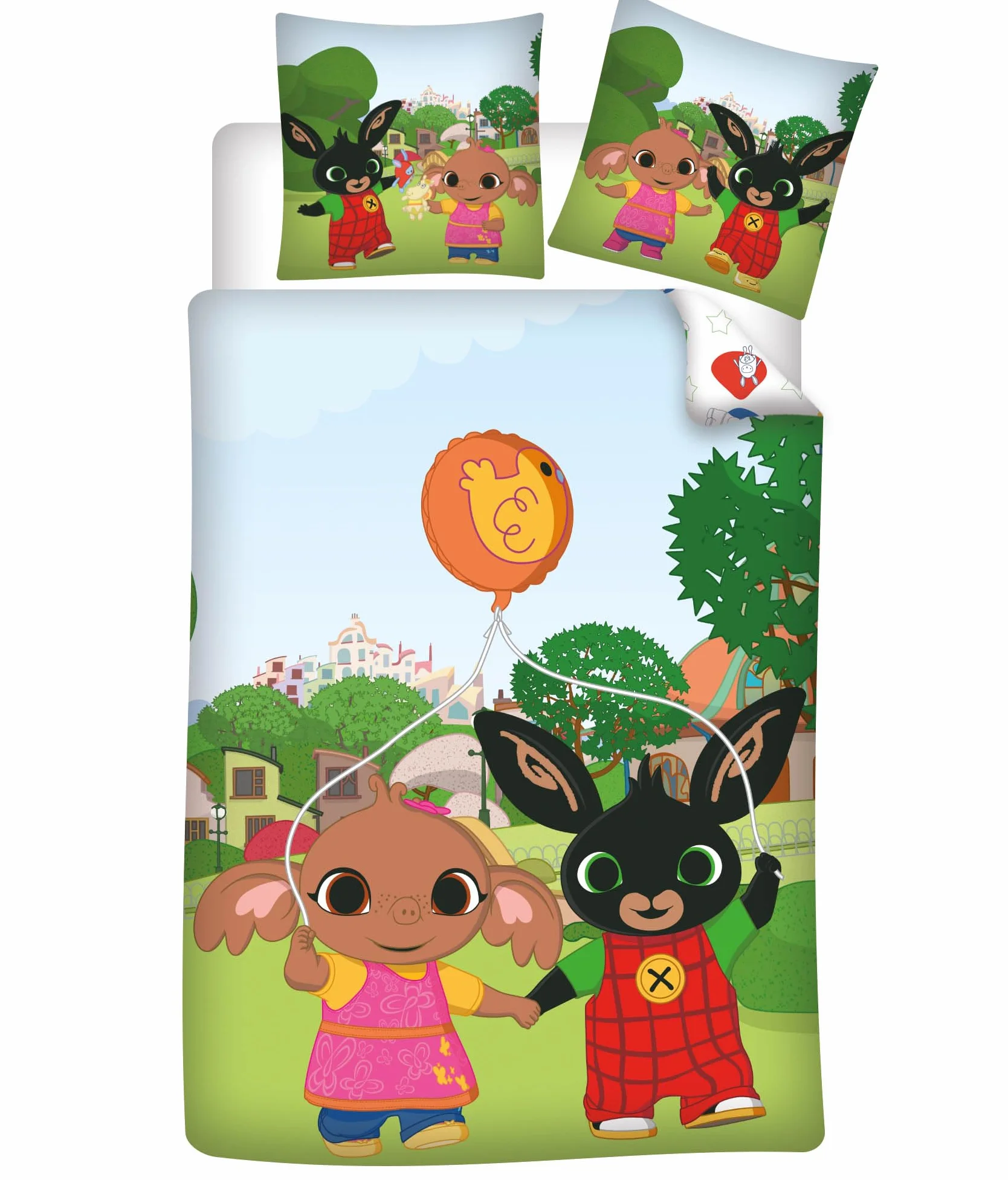 Brandmac Bing 100% bawełna dwustronny komplet pościeli, poszwa na kołdrę 100x135 cm + poszewka na poduszkę 40x60 cm, z Bing i Sula