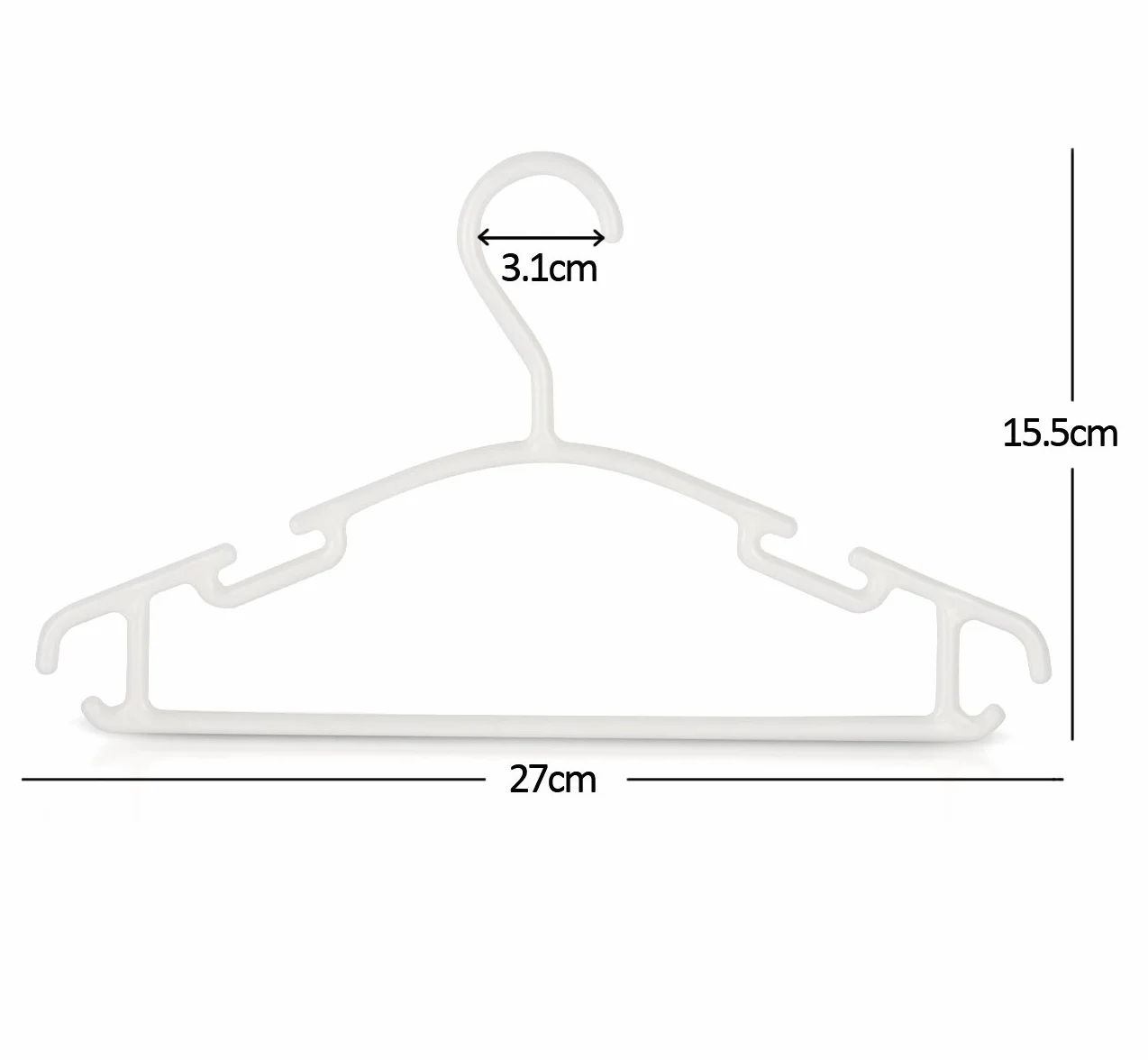 ilauke Wieszaki dla dzieci 36 elementów: Wieszaki dla niemowląt bez BPA ze wzmocnioną cholewką - antypoślizgowe wieszaki z solidnymi haczykami (27 cm) do garderoby dziecięcej, pokoju dziecięcego i