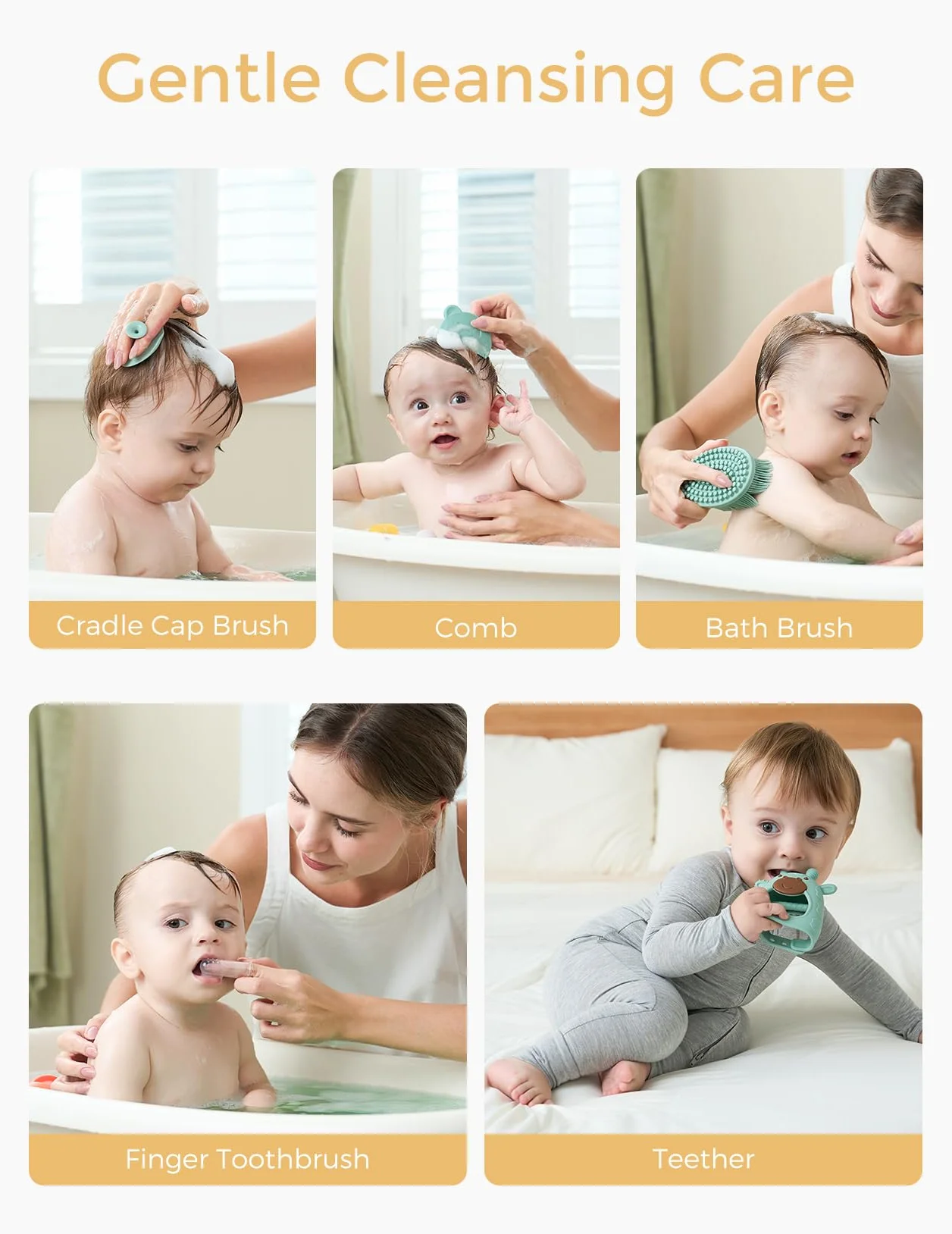 Momcozy Elite Zestaw Pielęgnacyjny dla Niemowląt, Premium Zestaw na Prysznic dla Niemowląt & Zestaw Wyposażenia Pierwotnego, do Pielęgnacji & Zdrowia & Czyszczenia, Elektryczna Pilniczka do Paznokci