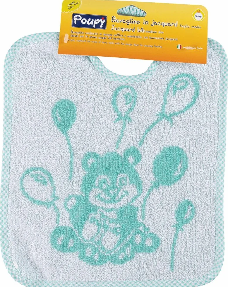 Śliniak Baby bez BPA chłonny zmywalny wielokrotnego użytku z gumką wzór żakardowy