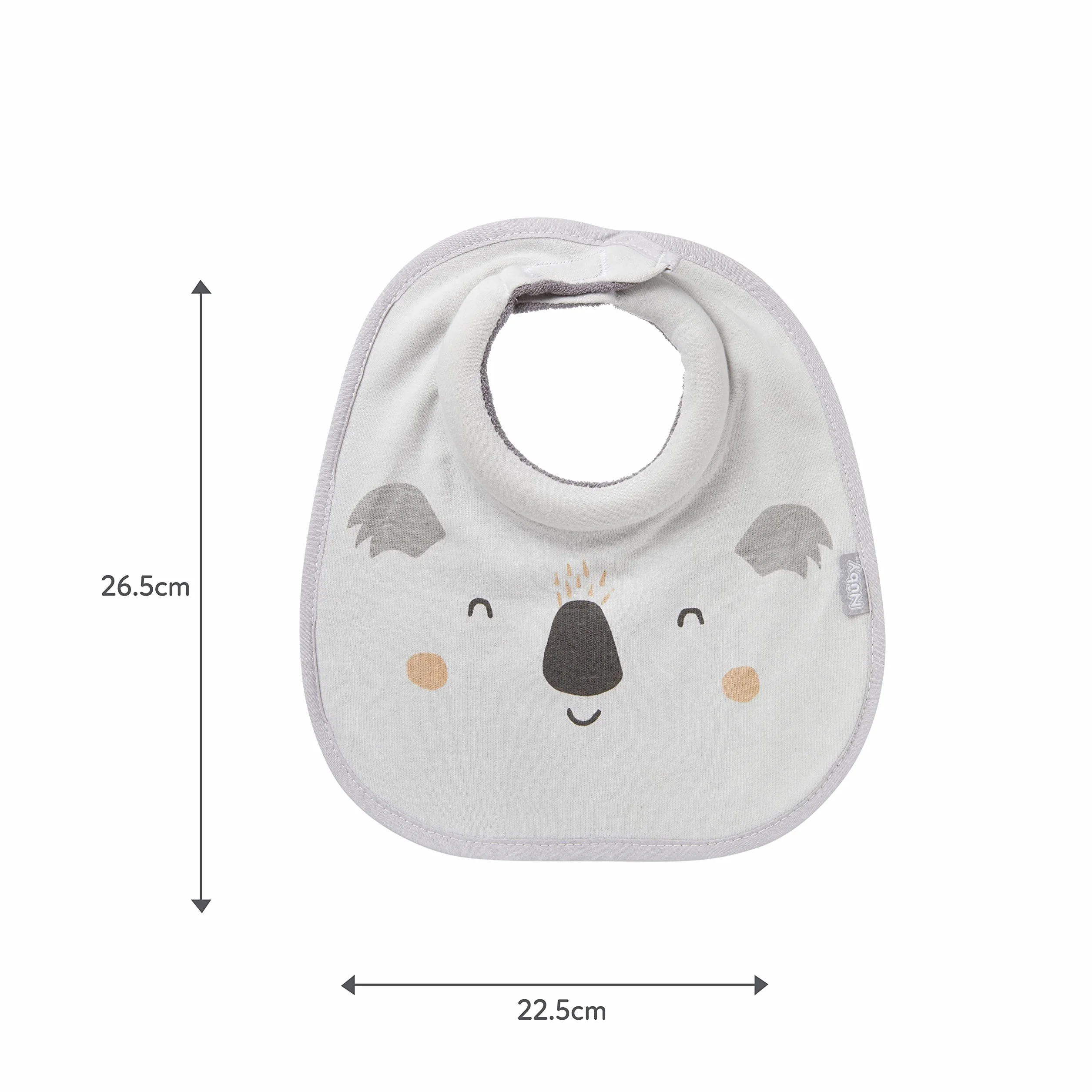 Nuby Śliniaki z bawełny organicznej pralne z wyściełanym dekoltem 4 szt