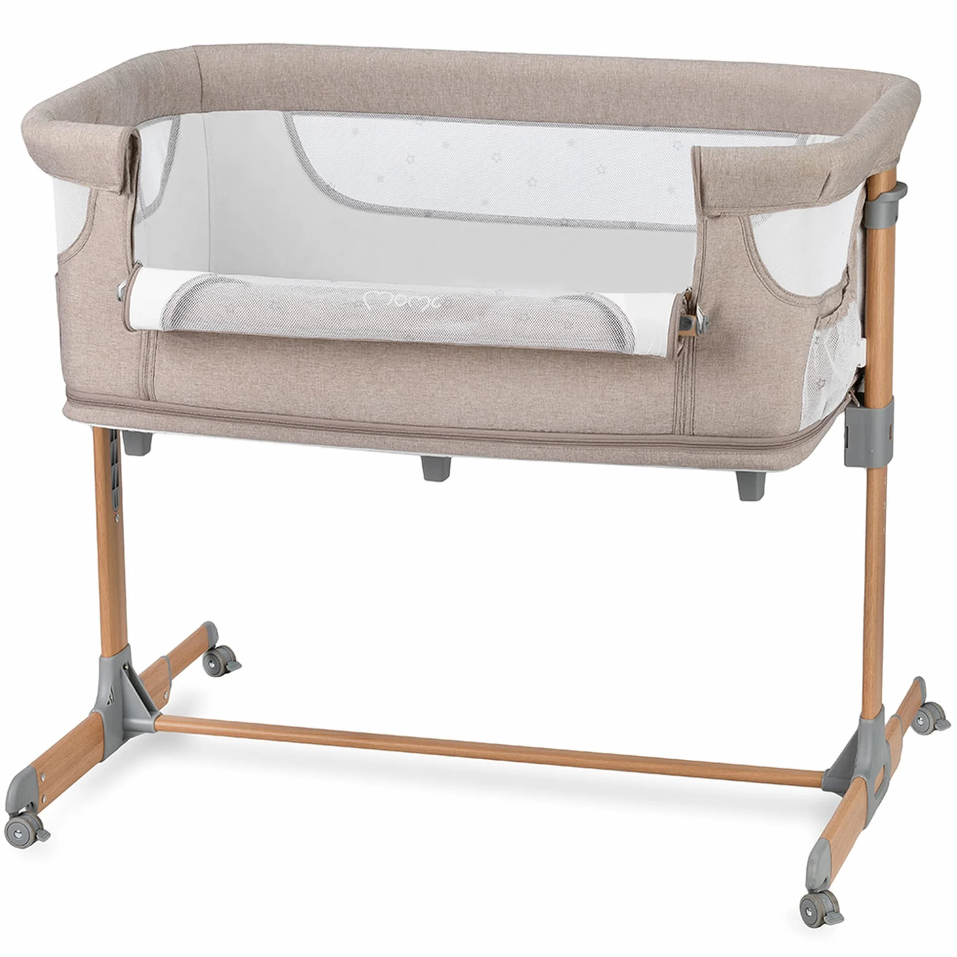 Momi SMART BED Łóżeczko Wielofunkcyjne, Beżowy, do 15 kg