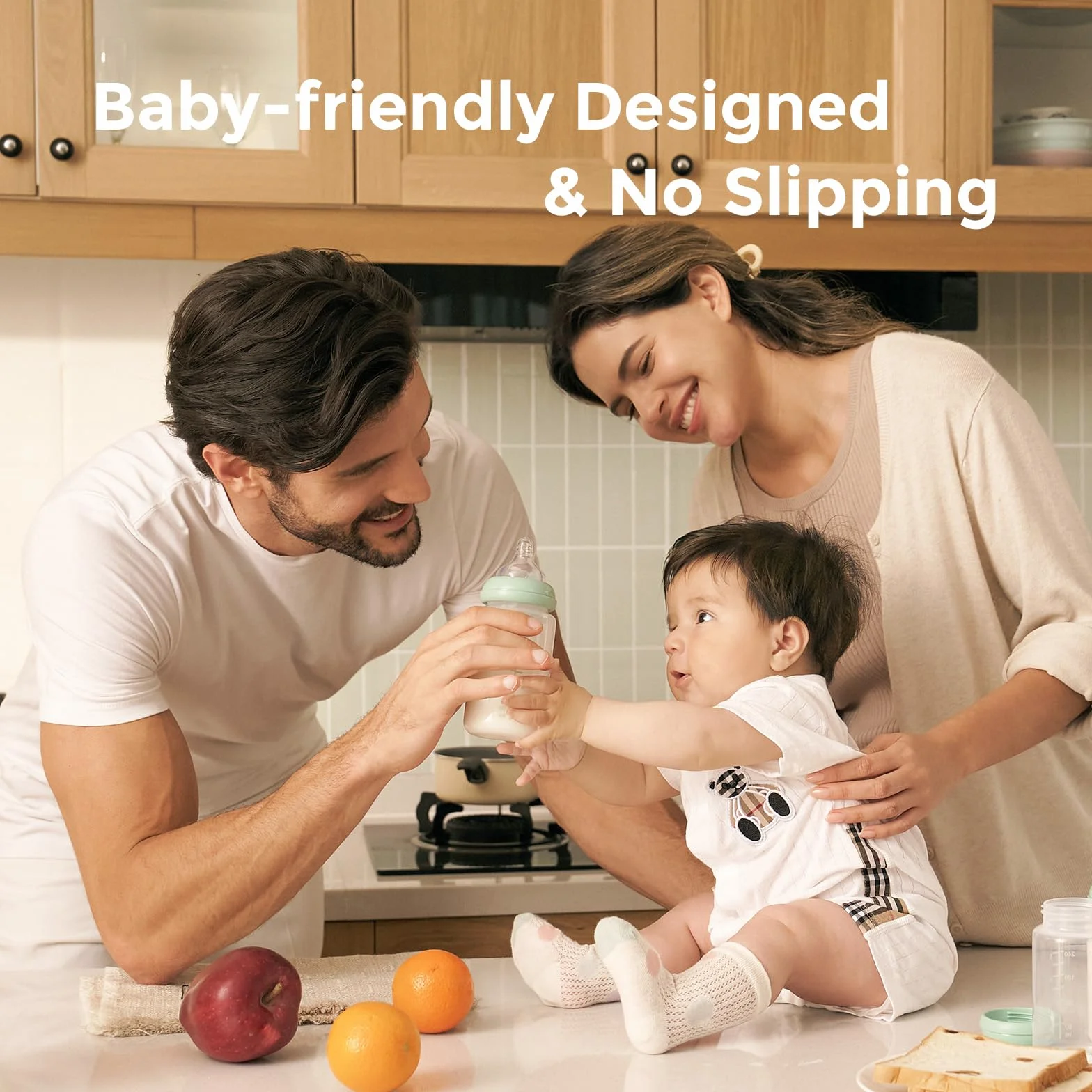 Momcozy Naturalna butelka dla niemowląt, 300 ml, szeroka szyjka, pojemnik na mleko matki
