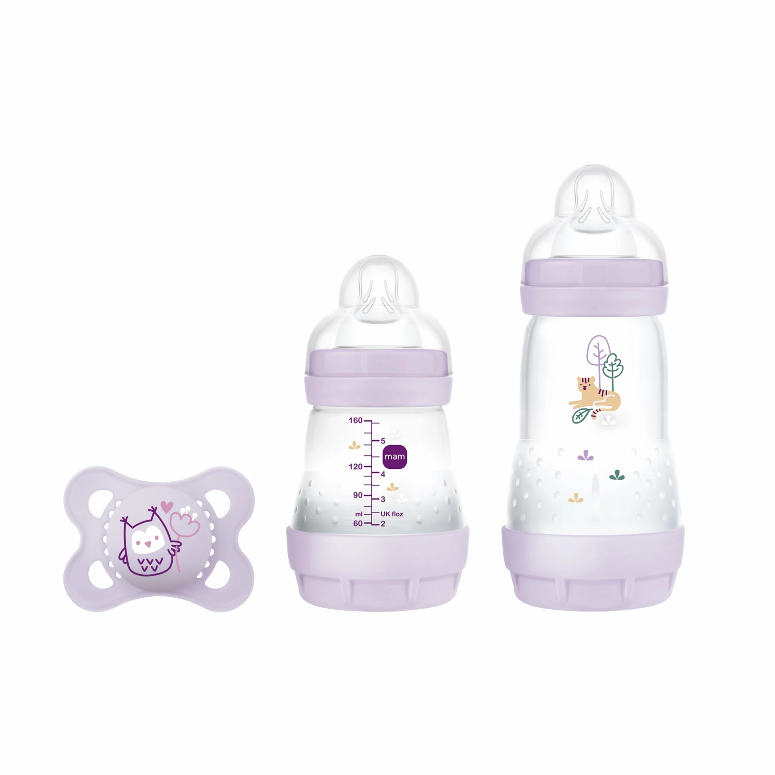 MAM Anti-Colic zestaw startowy S, 2 butelki 160 ml i 260 ml, smoczek rozmiar 1