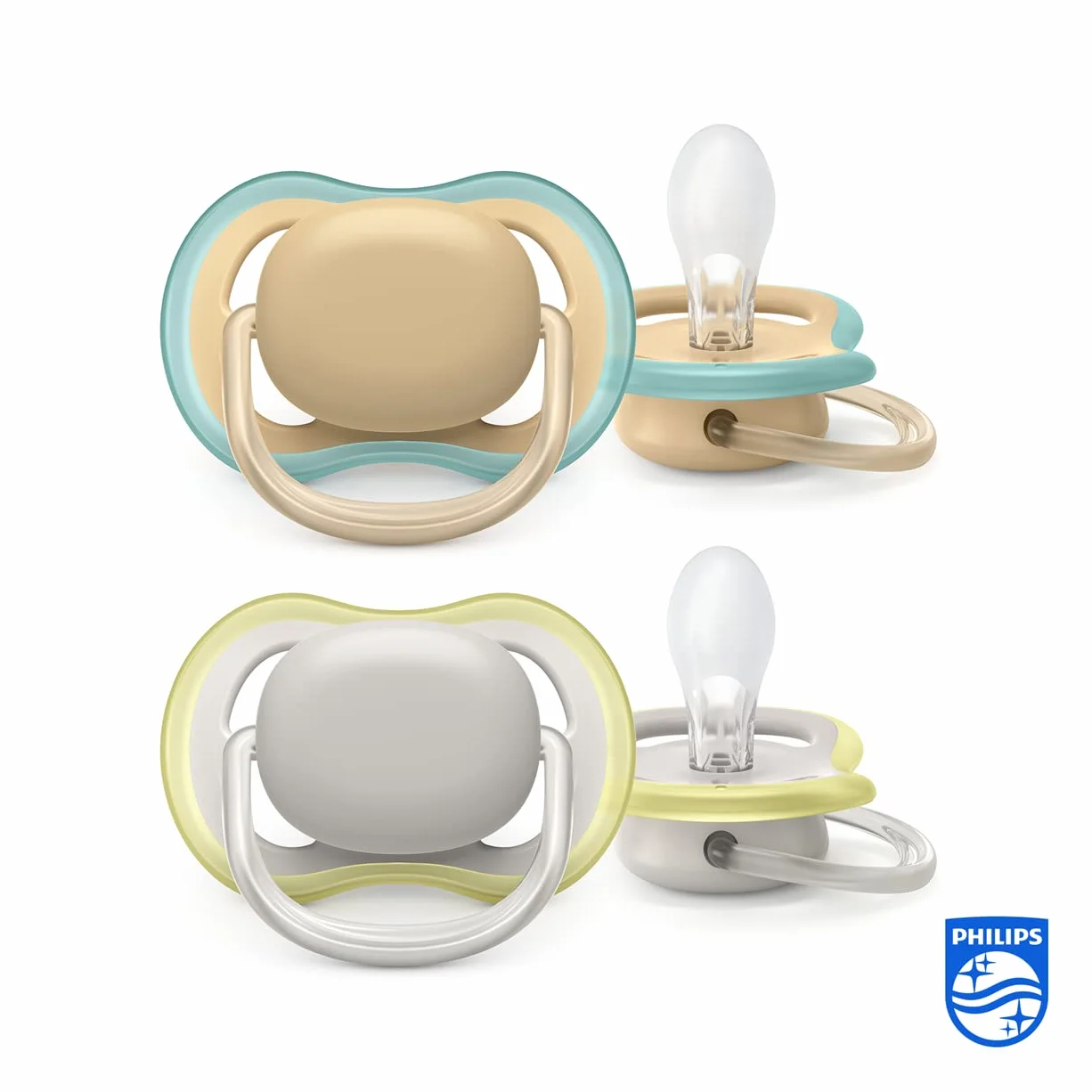 Philips Avent Smoczek Ultra Air, 2 szt. — smoczek bez bisfenolu A dla dzieci w wieku 0–6 miesięcy (model SCF085/15)