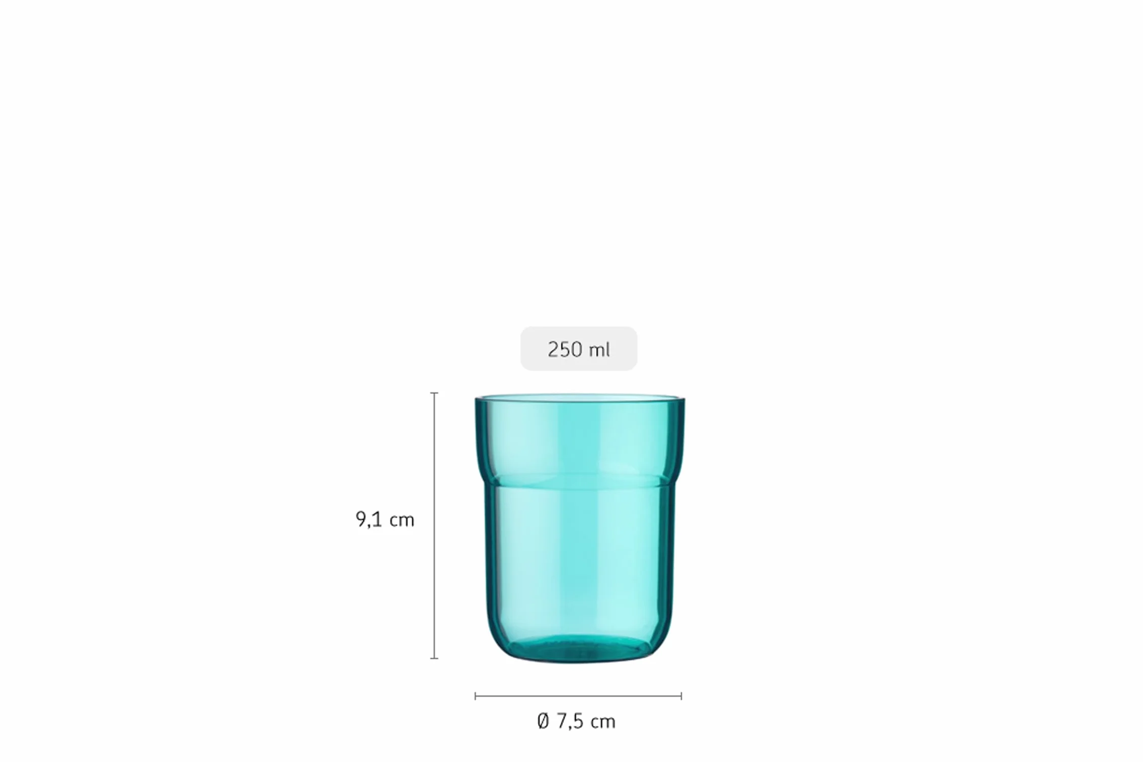 Mepal Mio Szklanka dla Dzieci 250 ml Głęboki Turkus