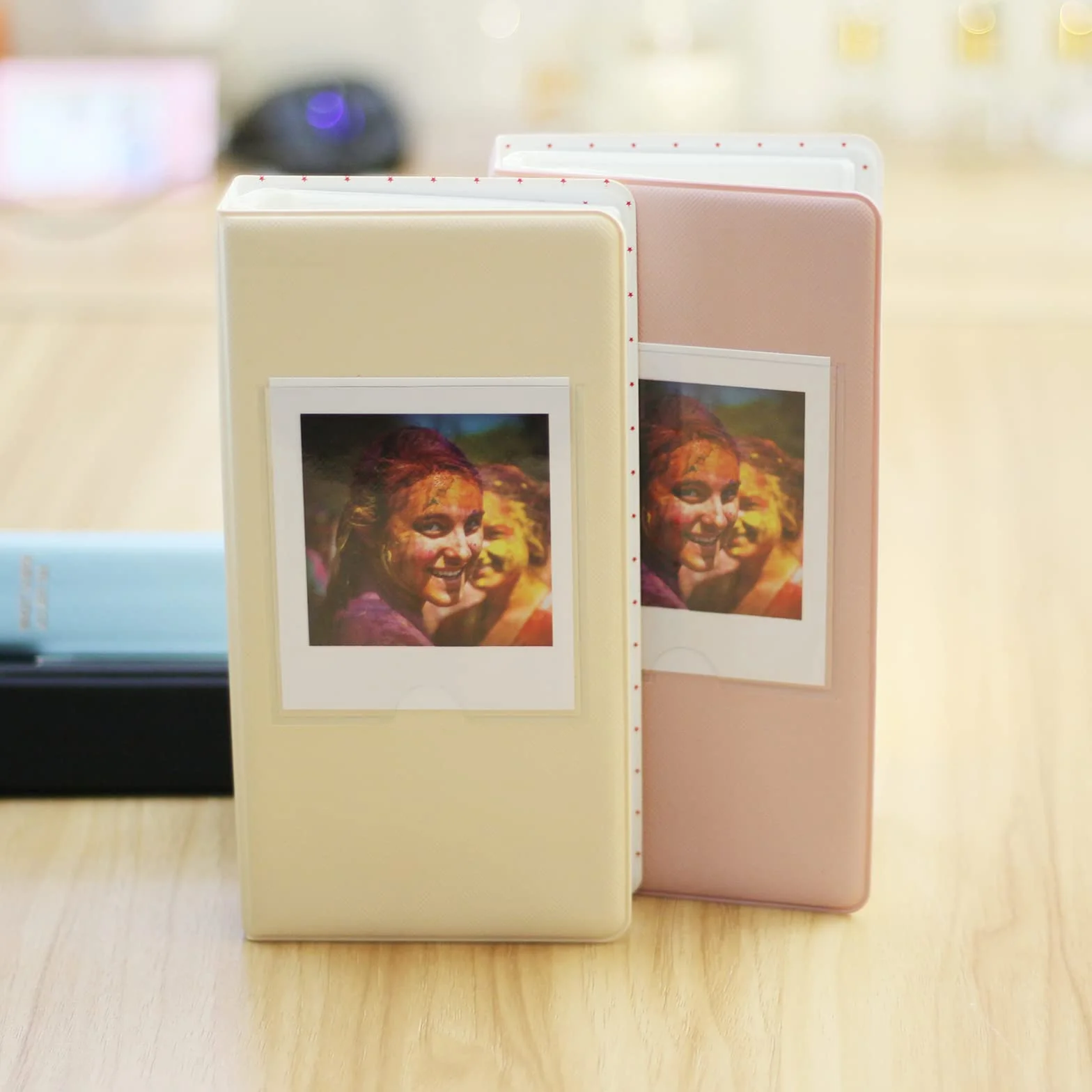 Rieibi 64 kieszenie, mini album fotograficzny, portfel, skóra PU album fotograficzny do Fujifilm Instax Square SQ1/SQ20/SQ10/SQ6/SP-3 aparat natychmiastowy, uroczy, kolorowy album fotograficzny do Polaroid