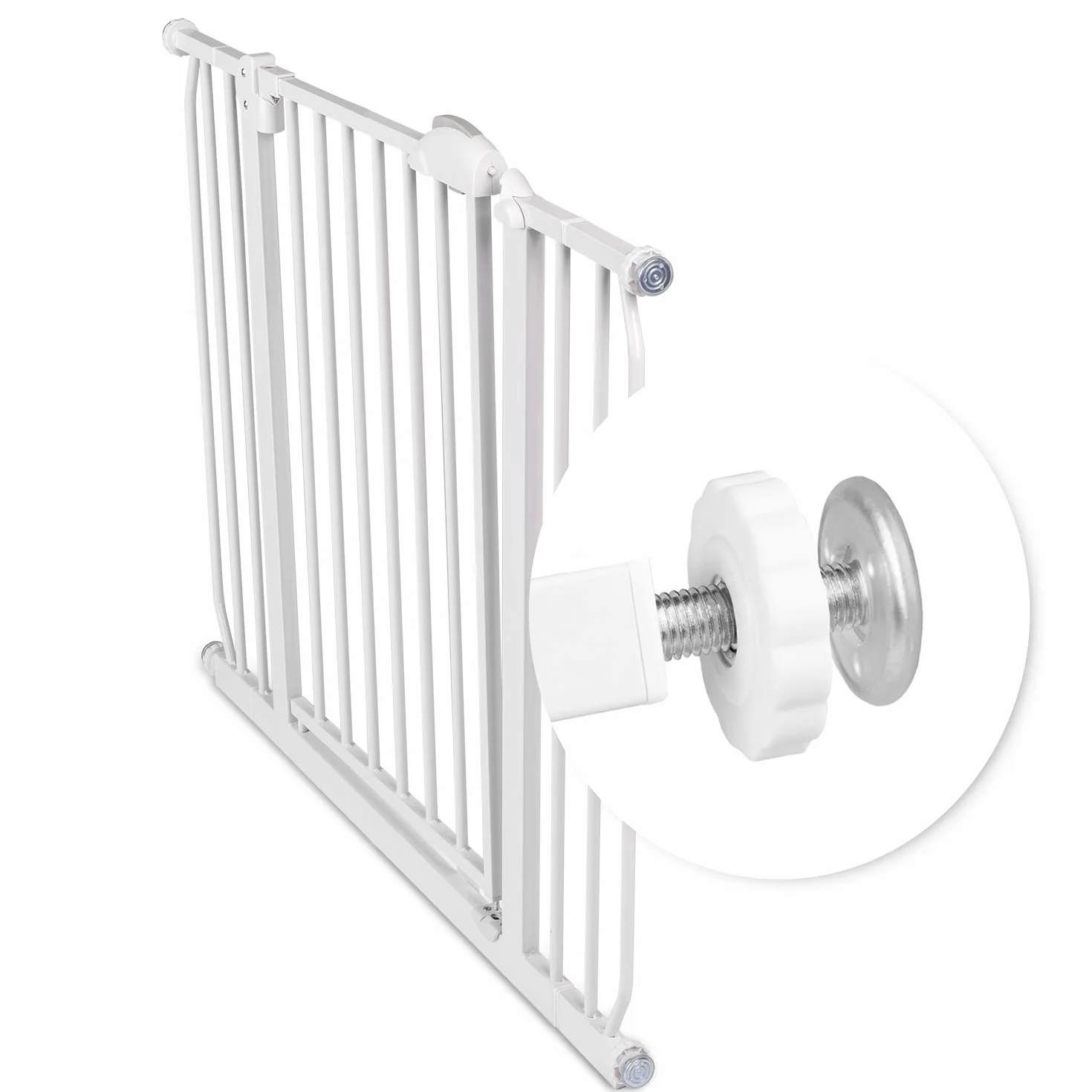 Nukido barierka zabezpieczająca na schody metalowa 75-105 cm biała