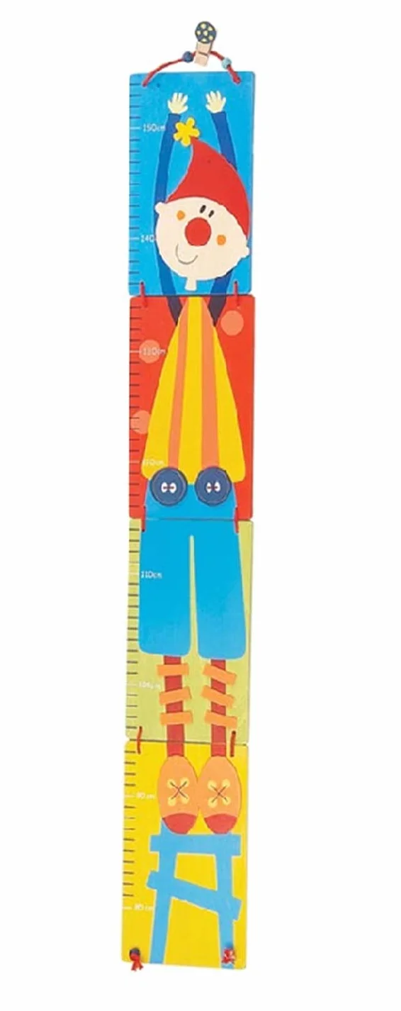 21517 listwa pomiarowa Clown składana z drewna, skala 80-155 cm