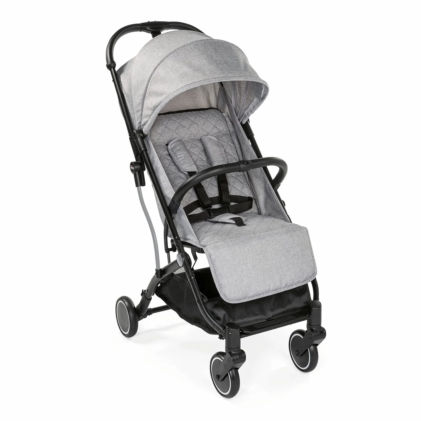 Chicco Trolley Me Lekki Wózek Spacerowy Dla Dzieci od Urodzenia do 15 kg, Rozkładane Oparcie, Składany jak Walizka, Kompaktowy Po Złożeniu, Koszyk, Okrycie Przeciwdeszczowe, Powiększana Budka