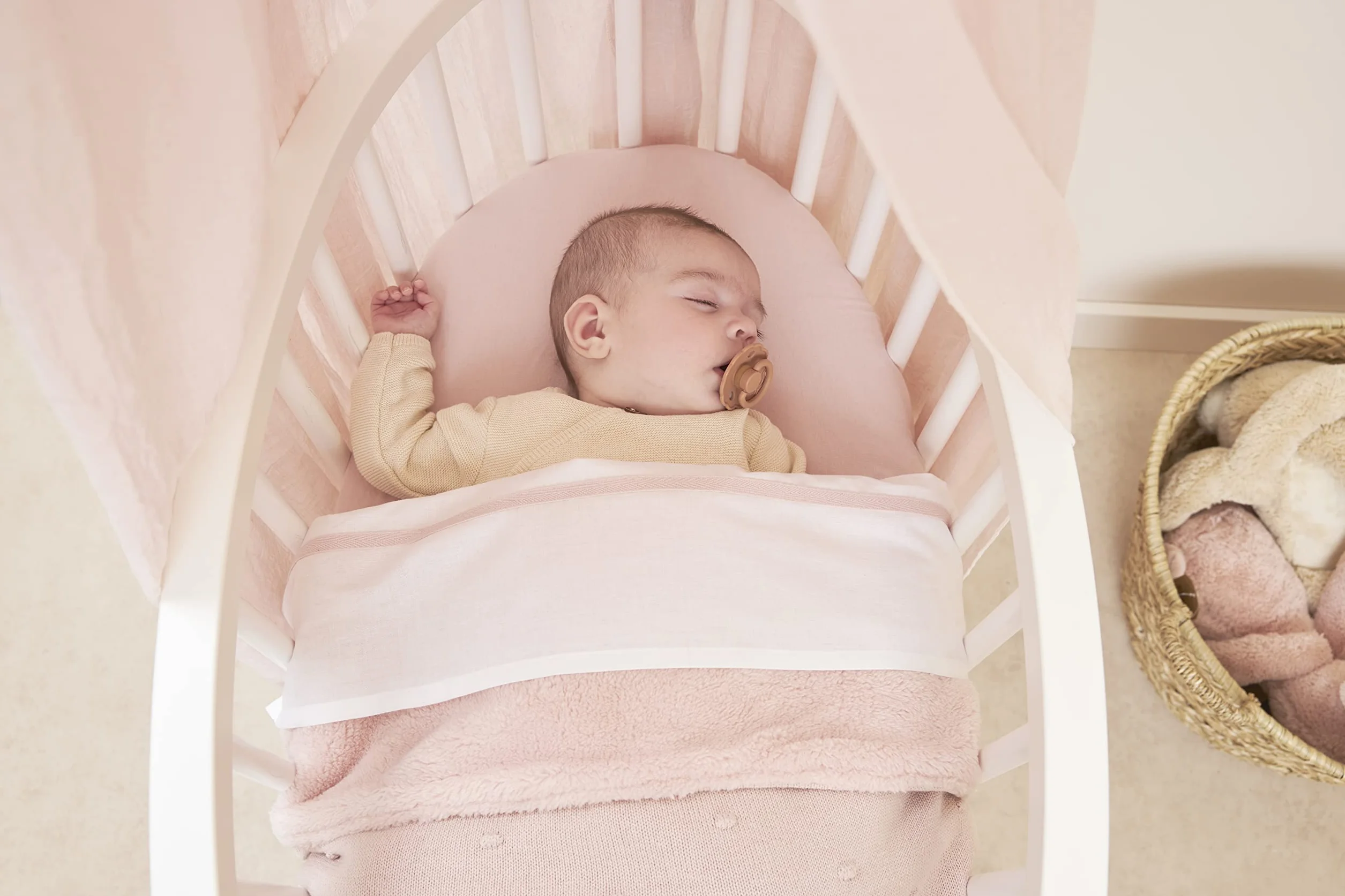 Meyco Baby Prześcieradło do Kołyski 40x80/90 cm Bawełna Miękki Dżersej Soft Pink