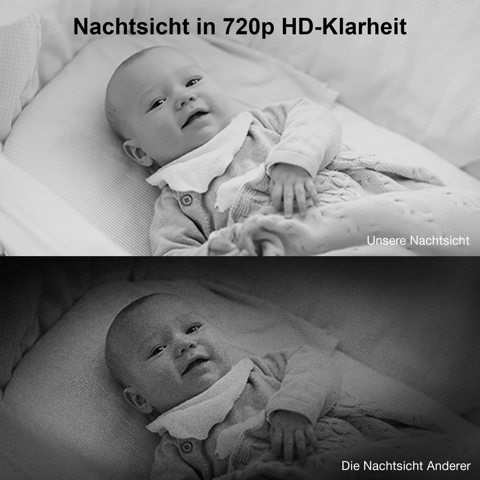 VTech VM818 monitor dla niemowląt HD – niania wideo z kamerą szerokokątną – wideo HD, czysty dźwięk, kolorowy ekran LCD 5" i funkcja widzenia w nocy – z funkcją interkomu, kołysankami i dźwiękami