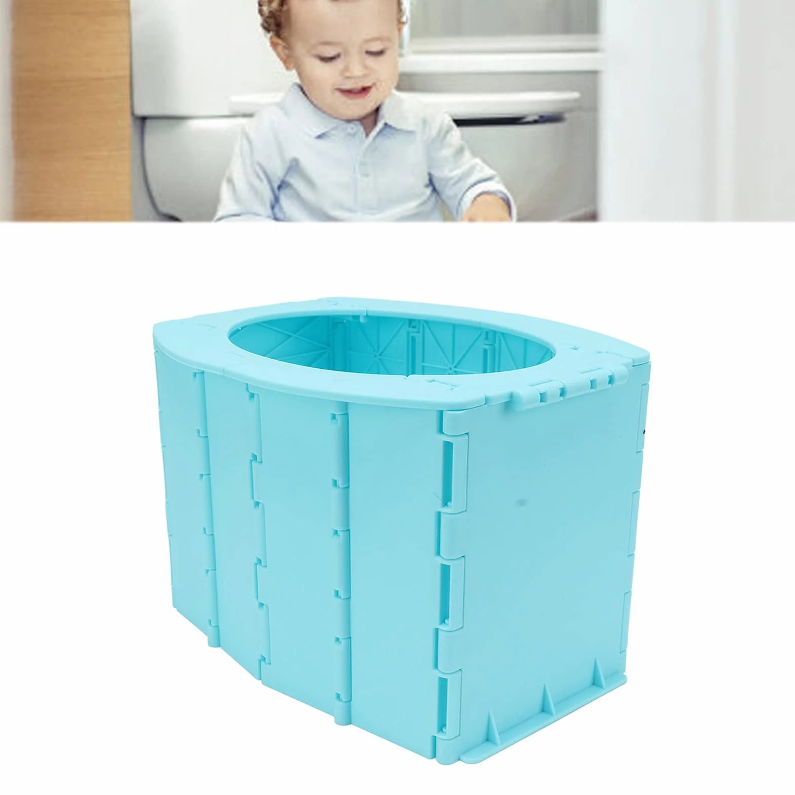 Travel Potty for Kids Reusable Portable Folding Toddler Toilet Outdoor Camping