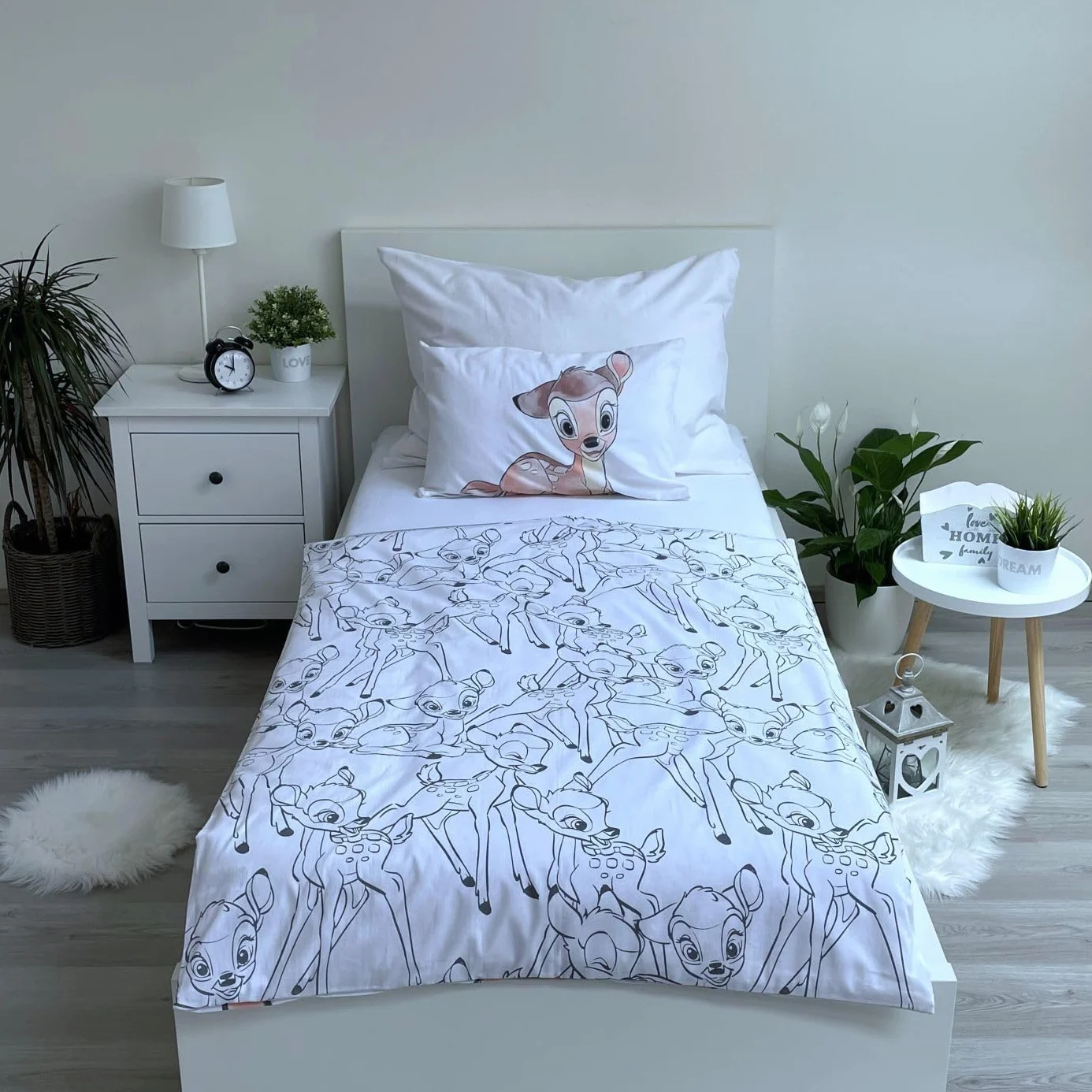 Disney Bambi komplet pościeli dziecięcej 100x135 cm 40x60 cm bawełna