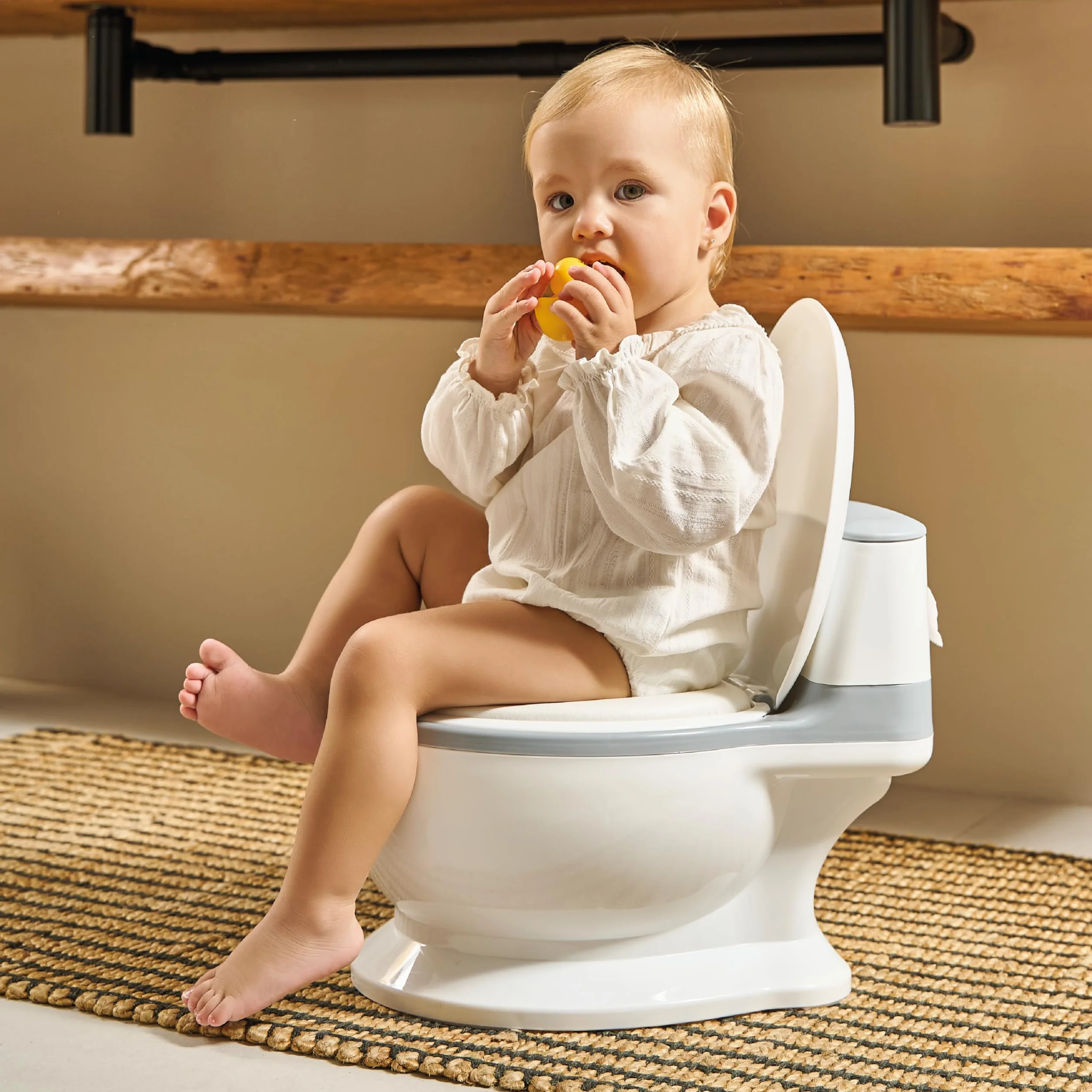 MS BabyWorld Nocnik dla dzieci z wyjmowanym plastikowym wiaderkiem, nocnik dla dzieci, toaleta dla dzieci, łatwy do przechowywania, przenośny do domu lub w podróży