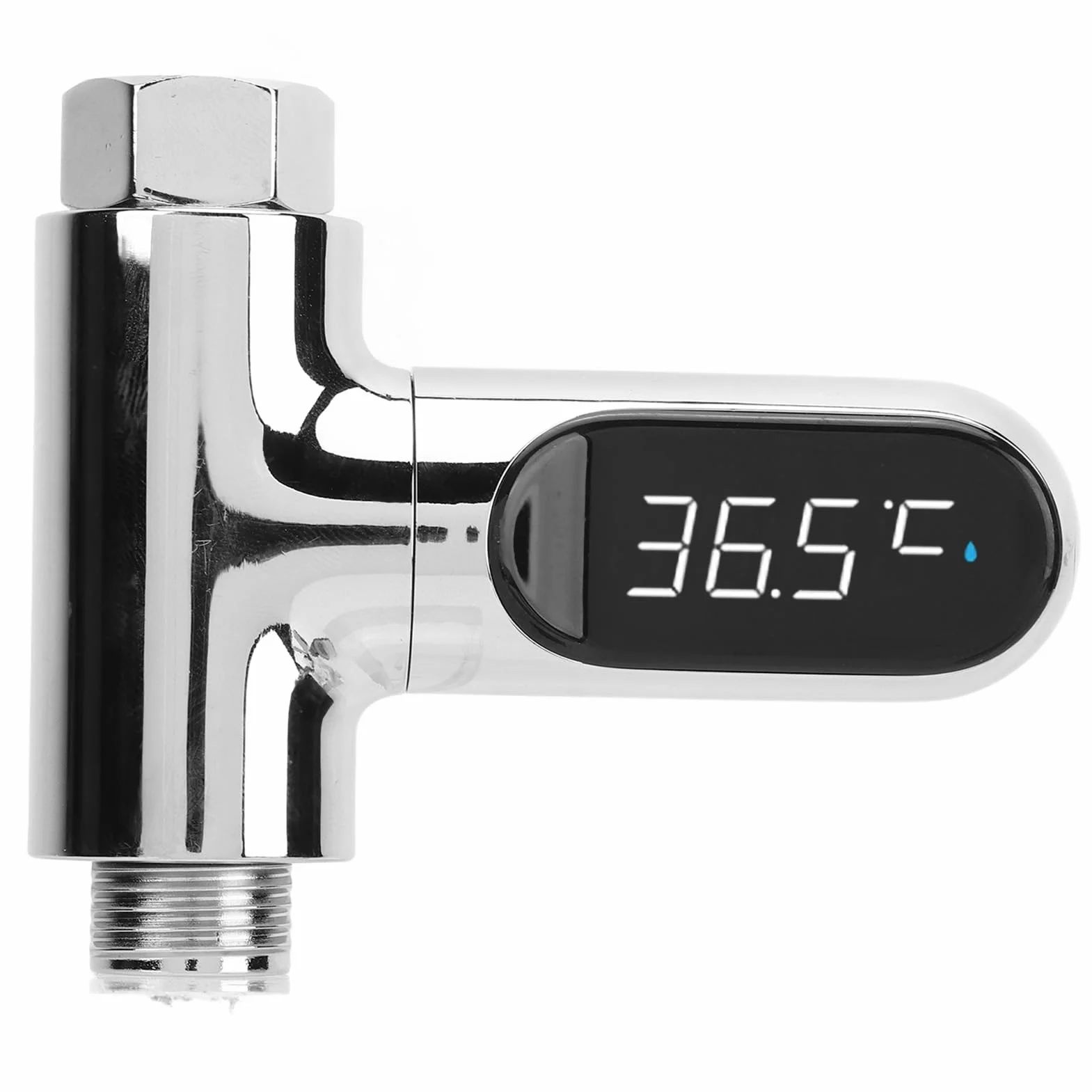 Termometr Prysznicowy, 0~100 ℃ Termometr Wodny do Kąpieli dla Niemowląt z Obrotowym Ekranem 360 ° Cyfrowy Wyświetlacz LED Termometr do Wody Prysznicowej do Domowej łazienki