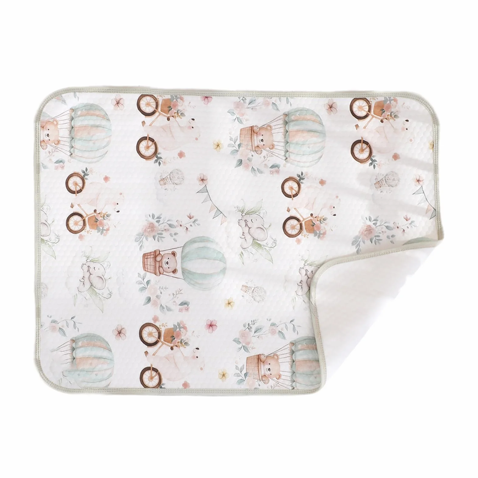 Waterproof Crib Mattress Protector 70x50cm Absorbent Bassinet Liner Sheet