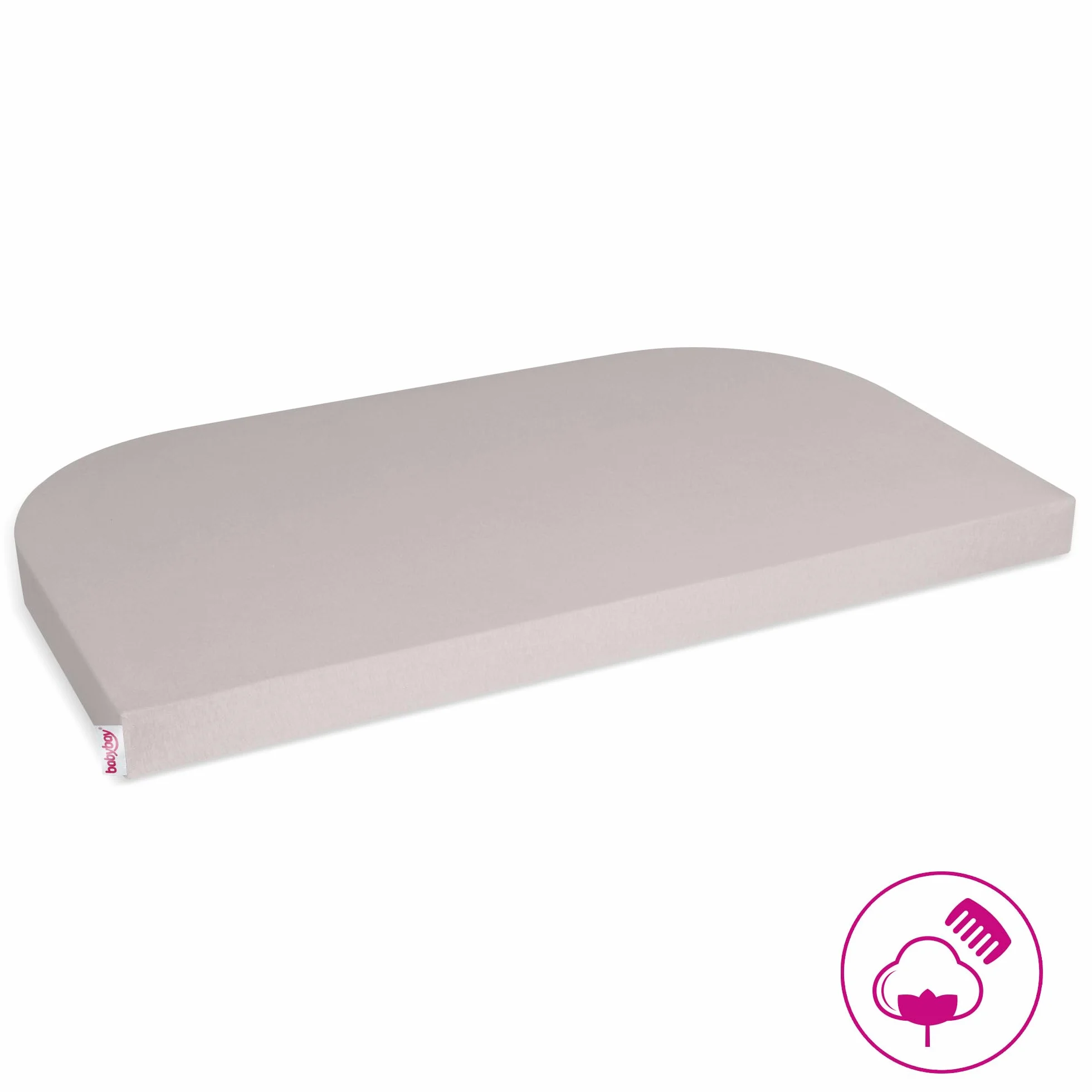 babybay Prześcieradło dżersejowe z gumką, pasuje do modelu Original, beżowe, 81 x 42 cm (1 opakowanie)