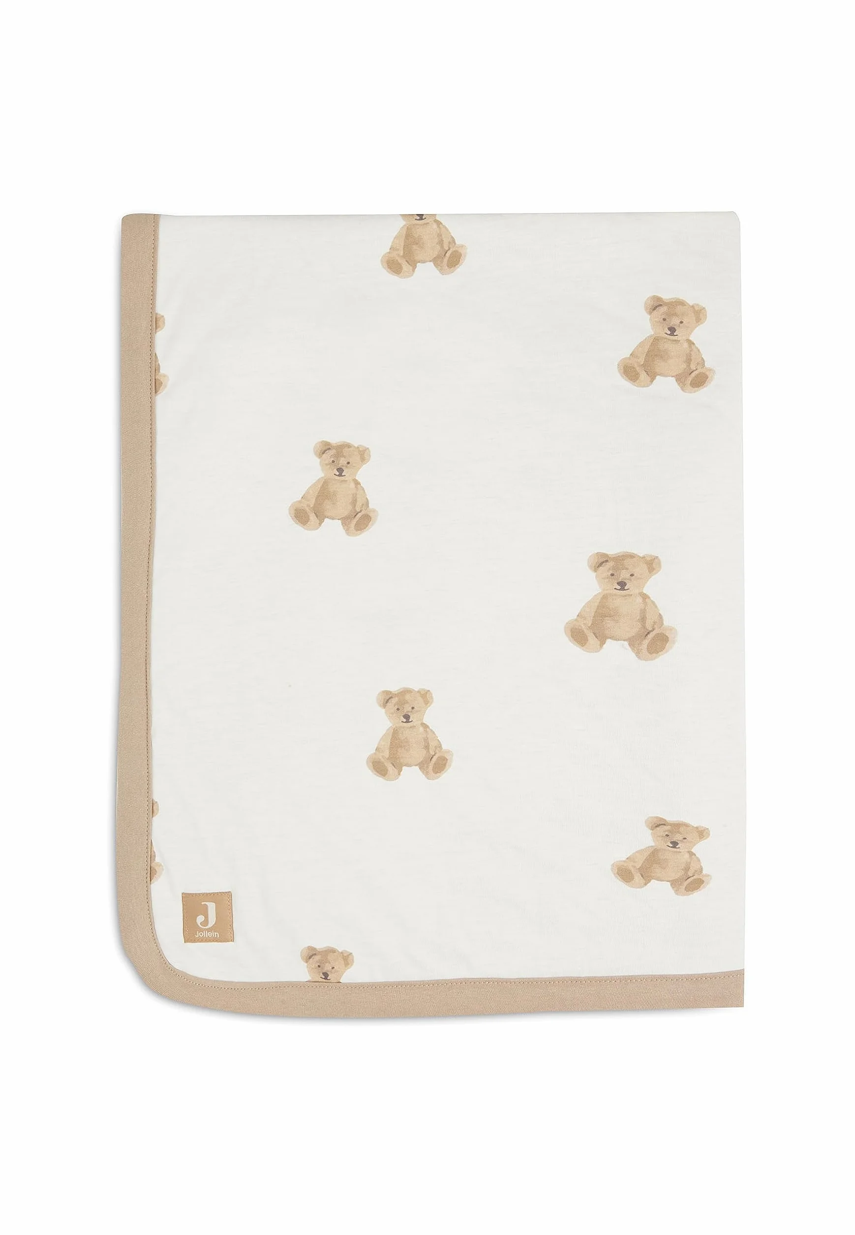 Jollein 513-511-66095 Kocyk dziecięcy z pluszowym futerkiem, biały (75 x 100 cm)