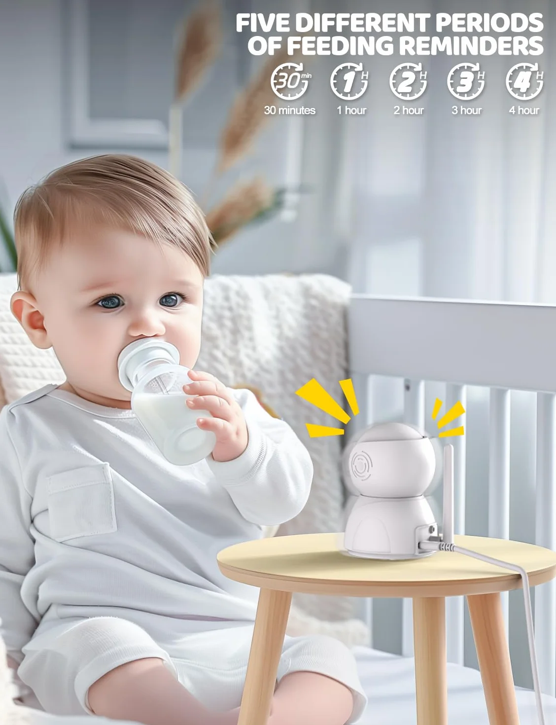 Baby Monitor 720P HD Kamera dla niemowląt z Pan-Tilt Zoom Wizja nocna VOX Intercom