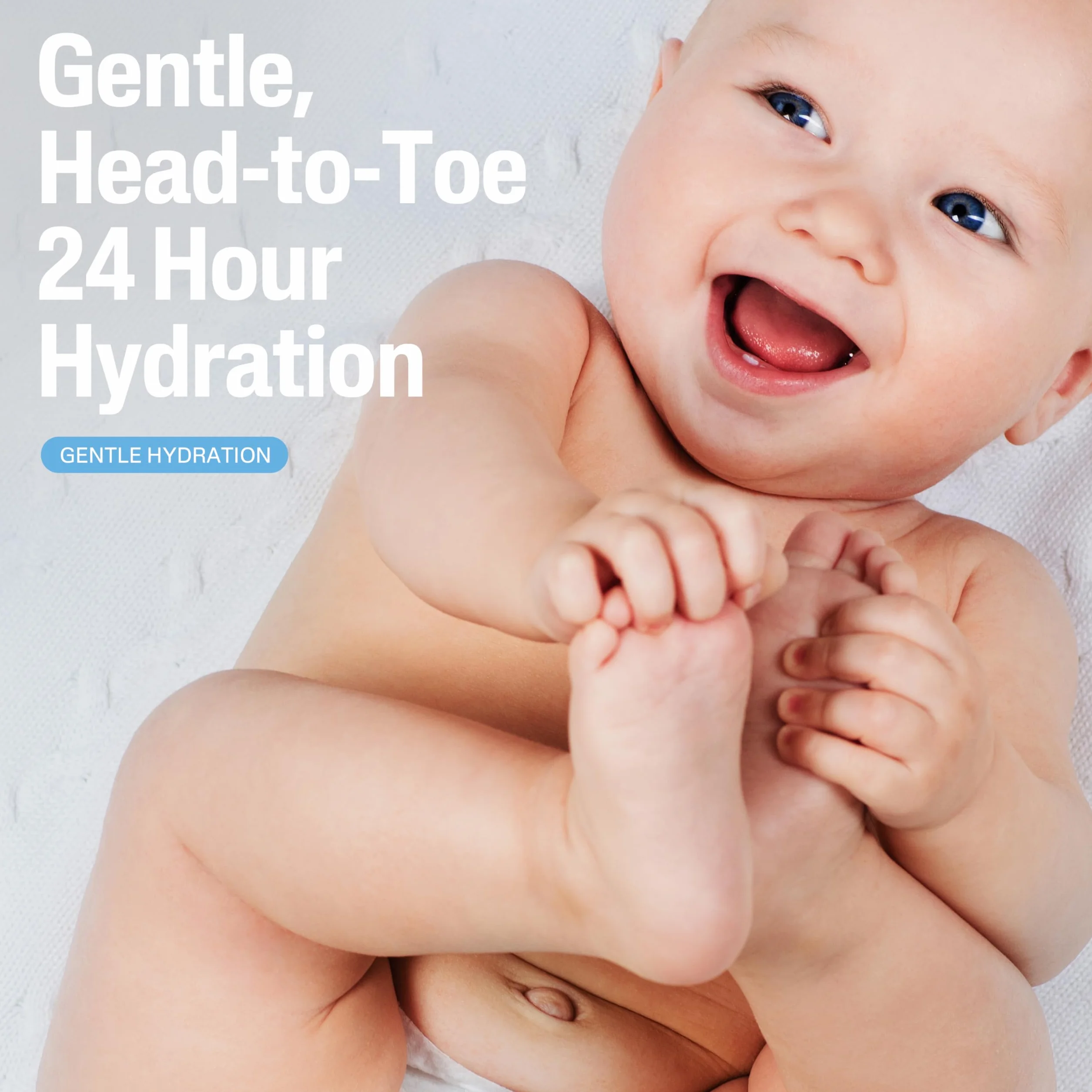Cetaphil Baby Wash & Shampoo Plus Body Lotion, Healthy Skin Essentials, nawilżająca głowa do 24 godzin, do delikatnej, wrażliwej skóry, 2 szt., kolor biały