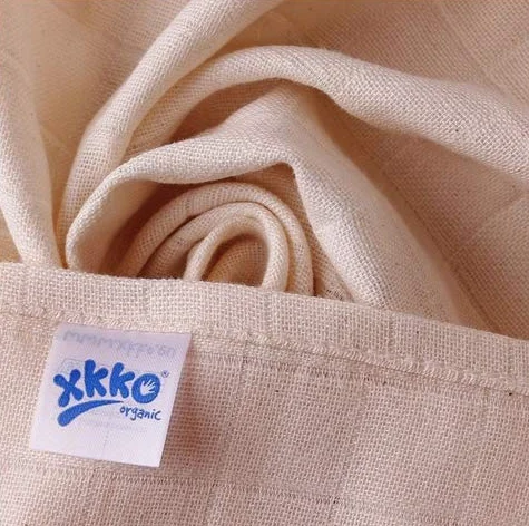 Pieluchy z gazy muslin 80 x 80 cm bawełna ekologiczna zestaw 5 sztuk naturalny