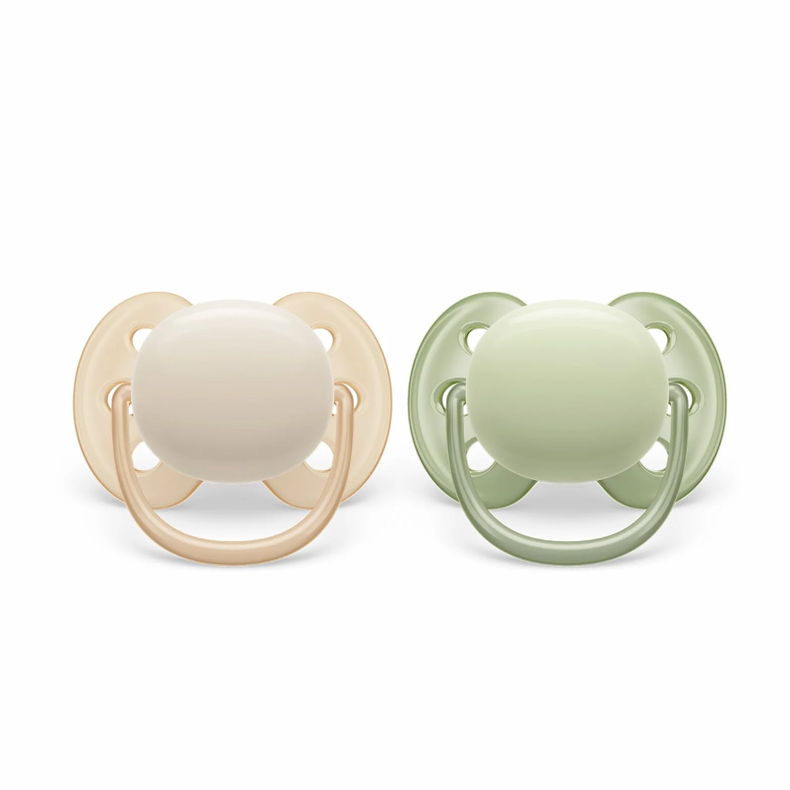 Philips Avent Smoczek Ultra Soft - 2x miękki i elastyczny smoczek dla dzieci w wieku 0–6 miesięcy bez bisfenolu A, z etui ze sterylizatorem (model SCF091/05)