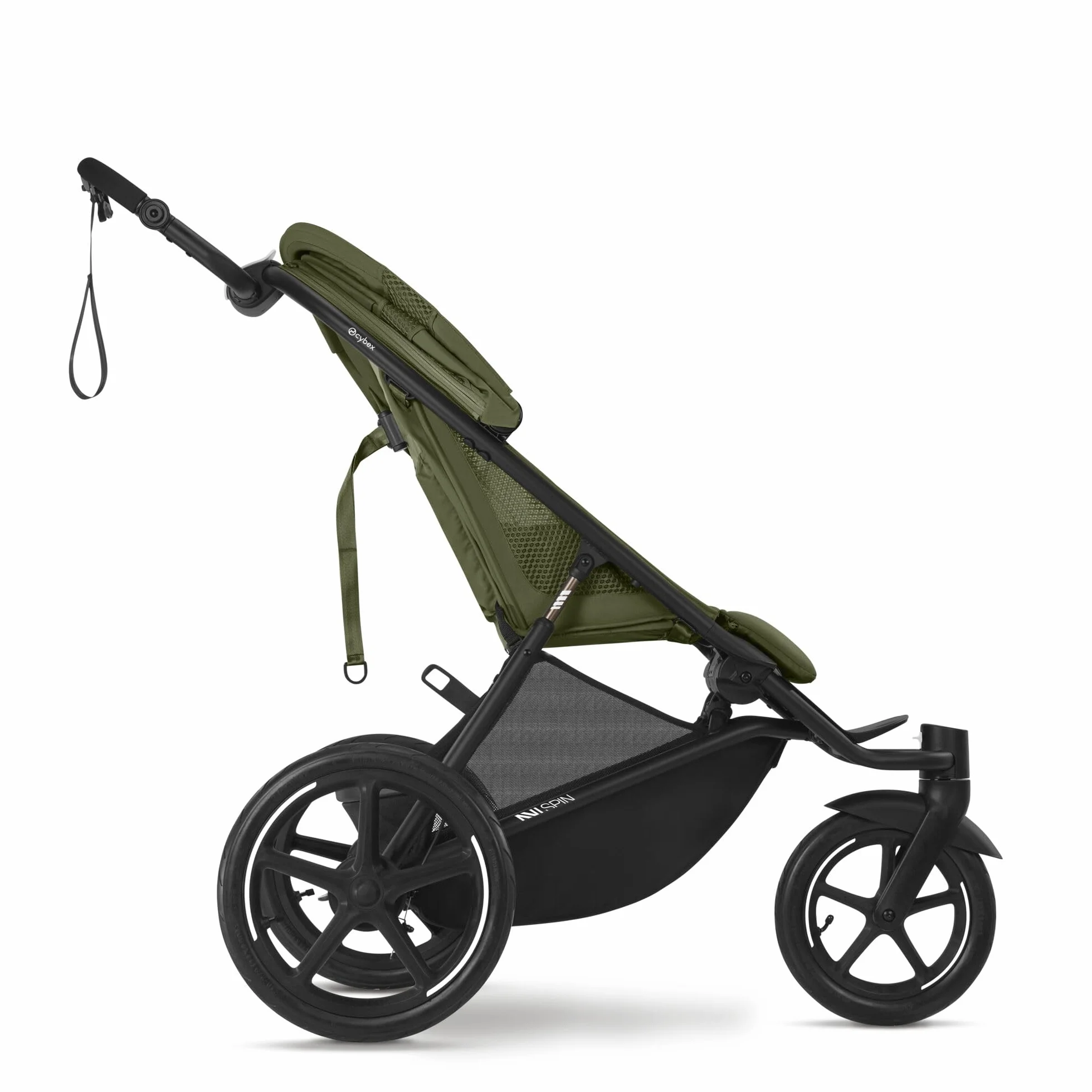 CYBEX Gold Wózek spacerowy AVI SPIN, Od urodzenia do ok. 4 lat, Max. 111 cm i 22 kg, Wózek miejski, Wózek terenowy i do biegania, Moss Green