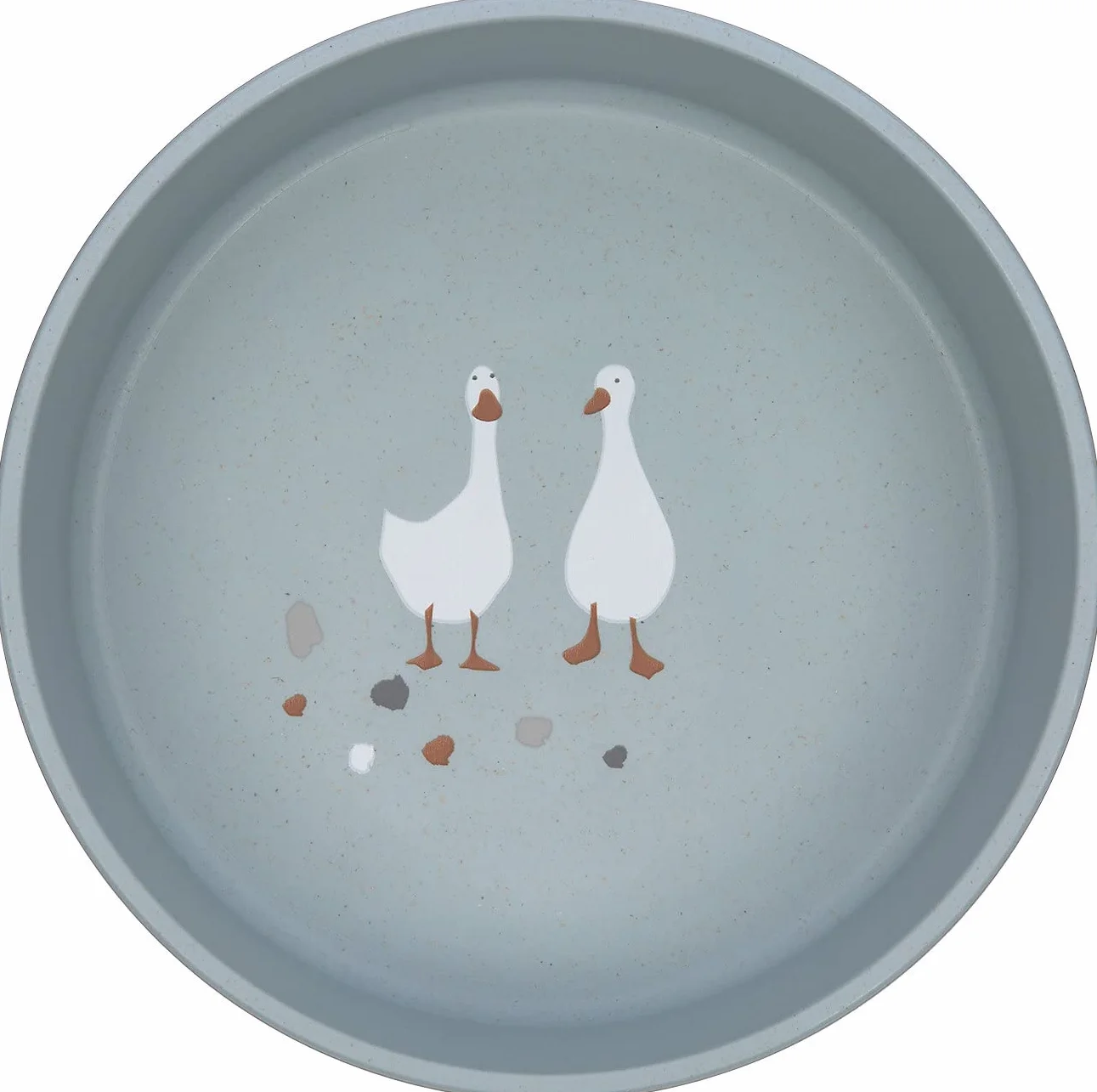 LÄSSIG Miska dla dzieci, bez melaminy, nie zawiera BPA, do mycia w zmywarce i kuchenki mikrofalowej/miska Tiny Farmer Goose