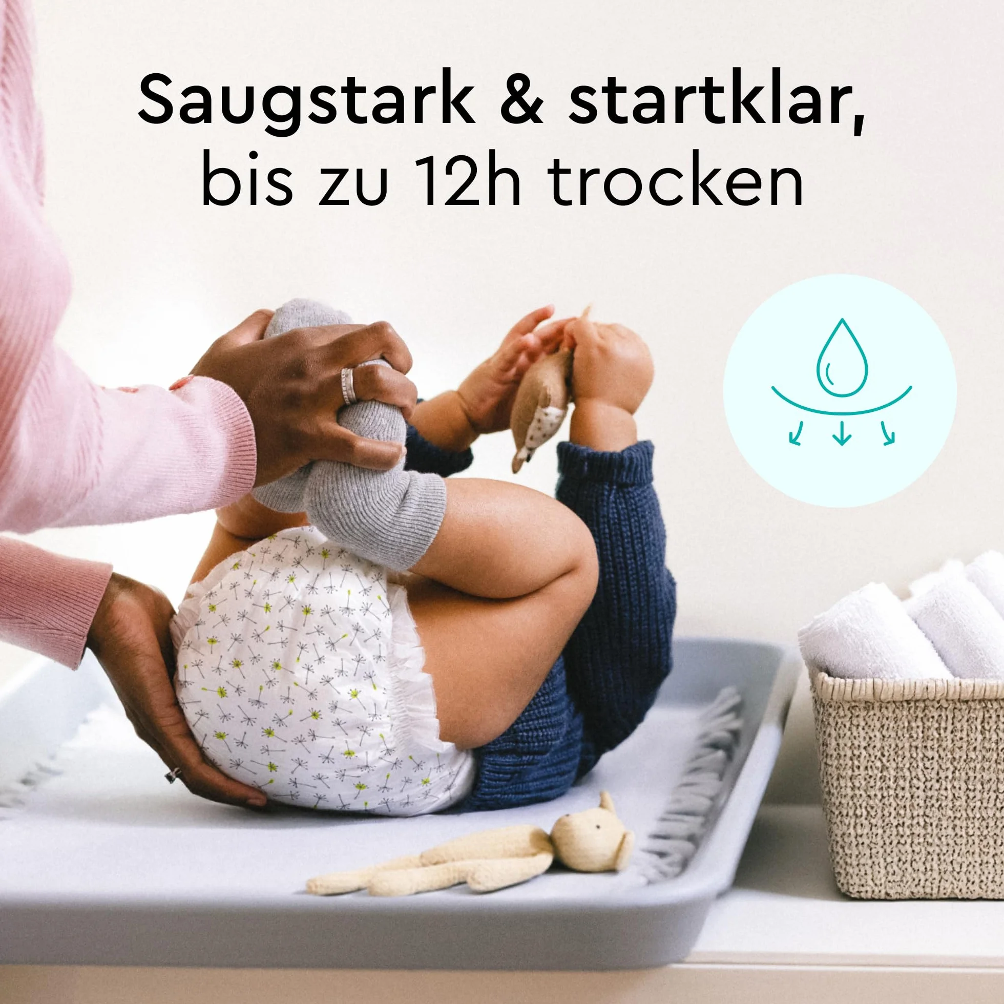 LILLYDOO Przyjazne dla skóry pieluchy dla niemowląt – rozmiar 5 (11-16 kg), pudełko półmiesięczne (66 sztuk), bezpieczna ochrona przed wyciekiem, miękkie, bez perfum i balsamów do skóry wrażliwej