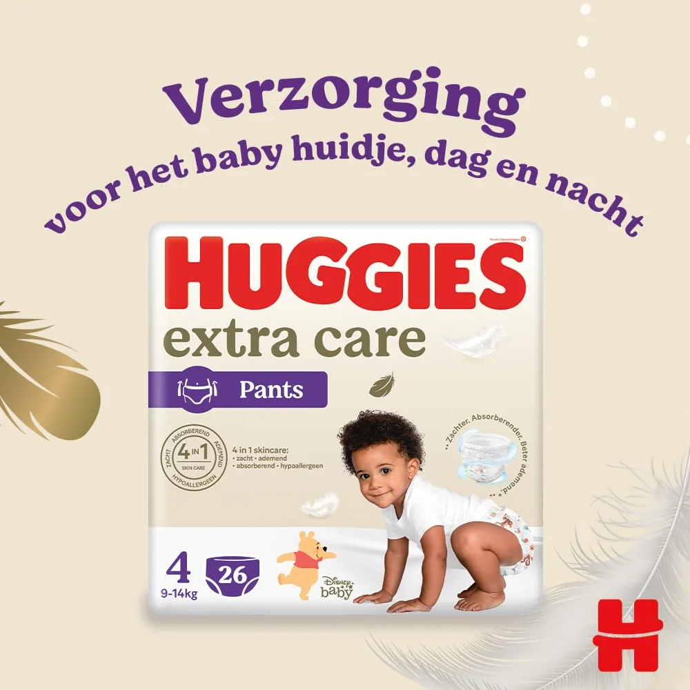 Huggies Extra Care Pieluchy Rozmiar 4