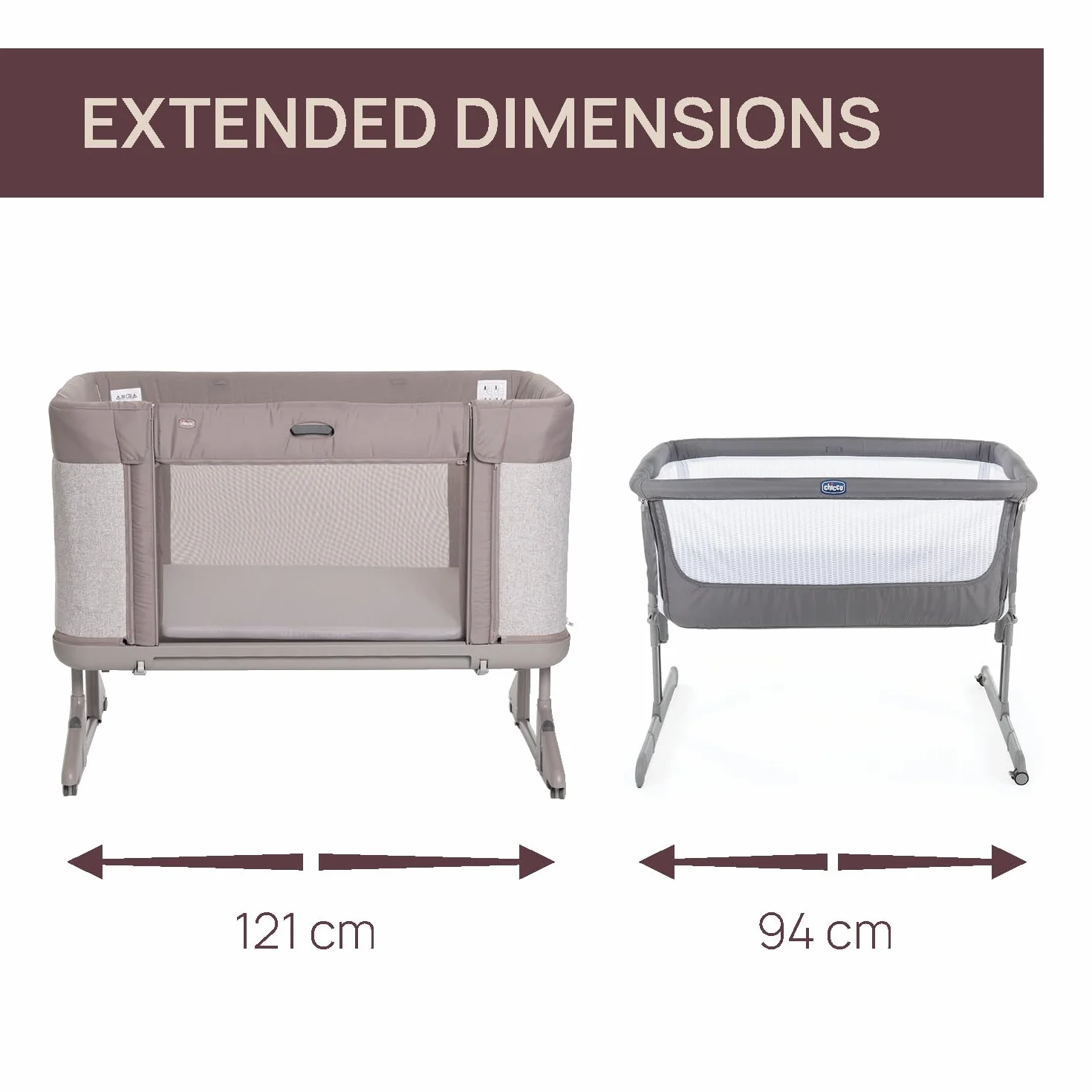 Chicco Next2Me Forever, Łóżeczko dziecięce boczne 3 w 1, łóżeczko staje się łóżeczkiem Montessori, do 4 lat (22 kg), regulowana wysokość, dobra cyrkulacja powietrza, 4 koła, materac w zestawie
