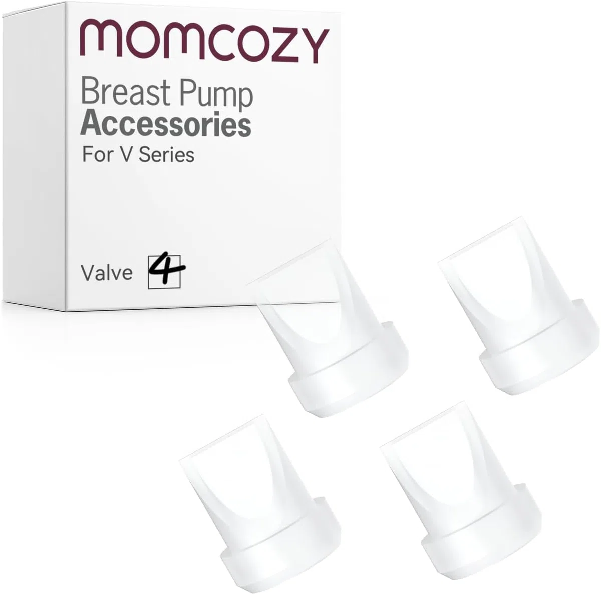 Momcozy Oryginalne V1 Pro/V2 Pro, części zamienne do pompki do mleka, zawory z dzióbkiem kaczki pasują tylko do Momcozy V1/V1 Pro/V2/V2 Pro, 4 sztuki