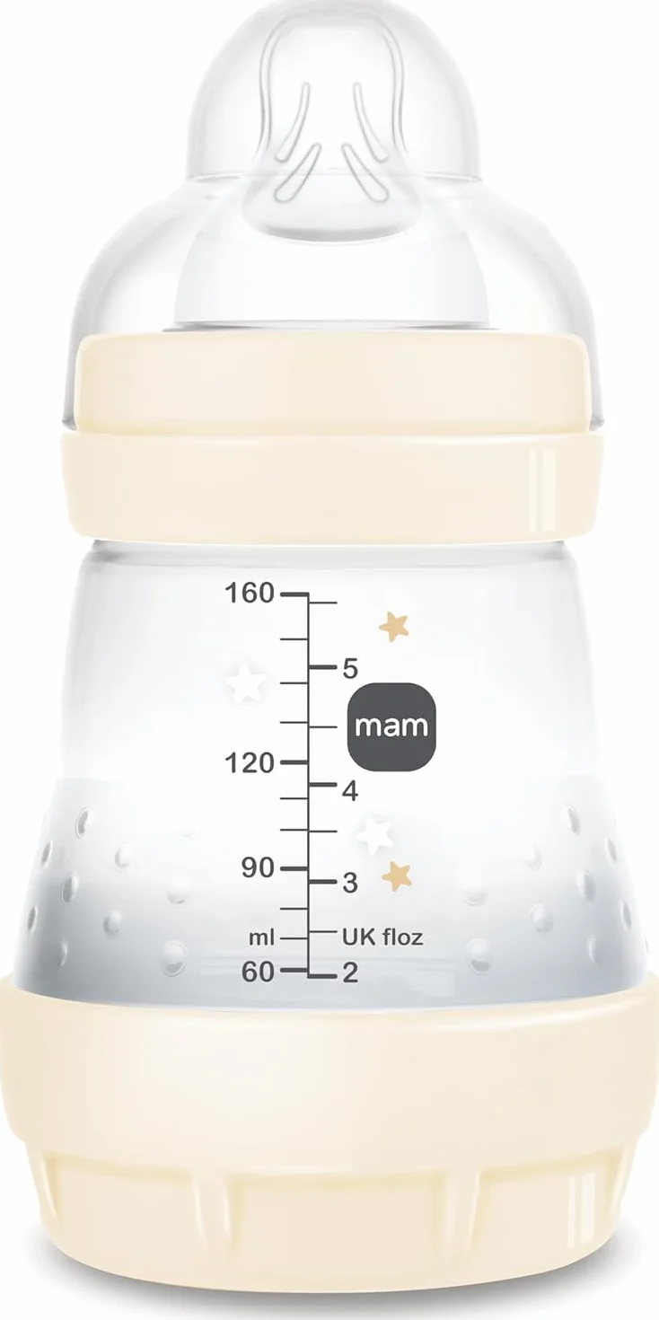 MAM Butelka do karmienia Easy Start Anticolica z Silikonowym SkinSoftTM, 0+ miesięcy, 160 ml, neutralna