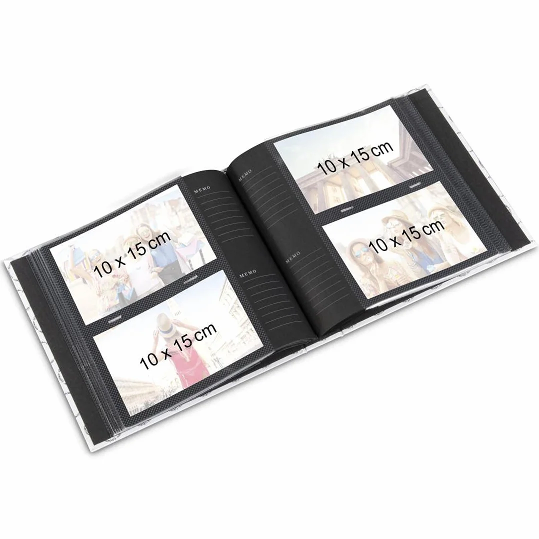 Hama Batzi Memo Album 100 czarnych stron 50 arkuszy 200 zdjęć 10x15 cm niedźwiedź