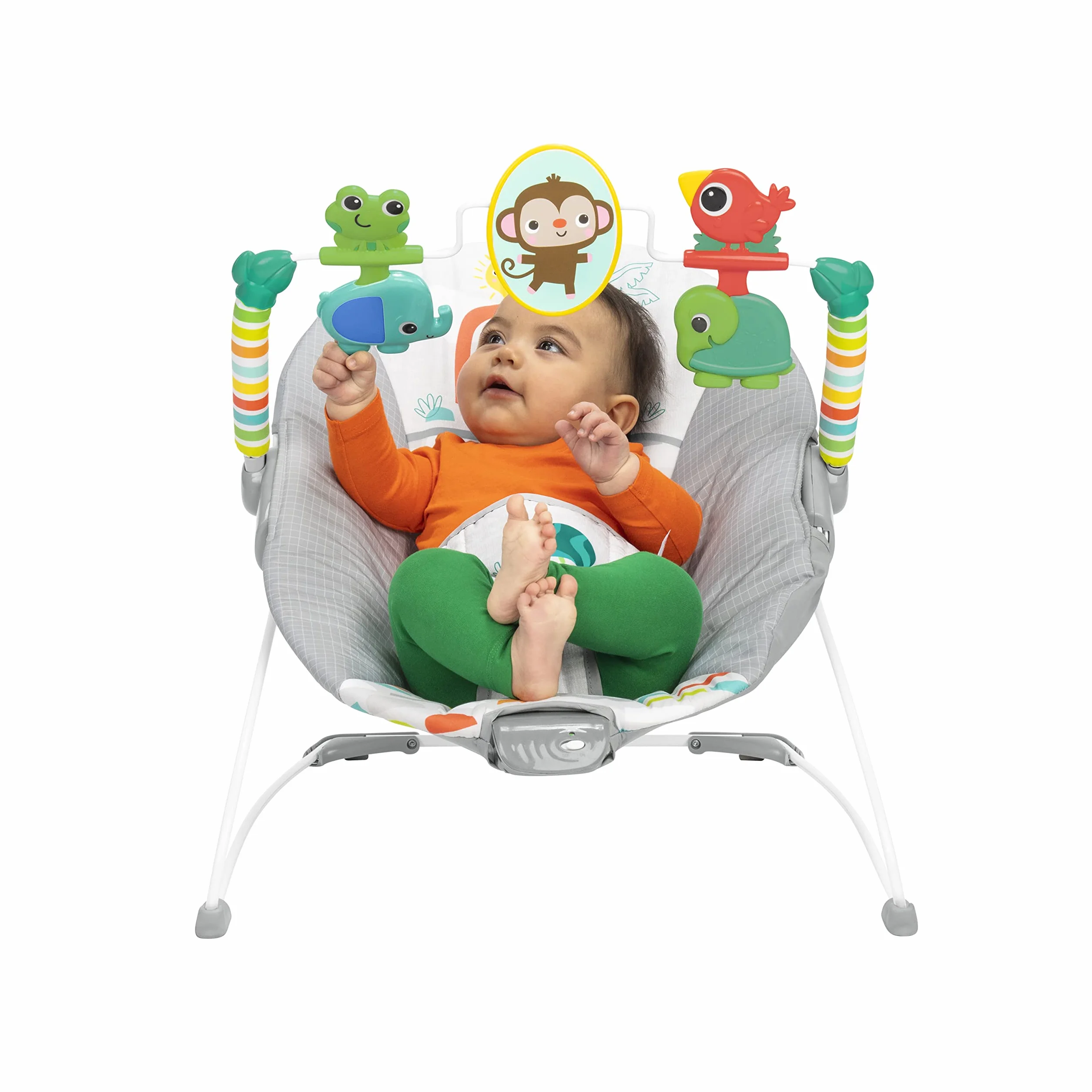 Bright Starts Playful Paradise leżak z kojącymi wibracjami i zabawkami 0-6 miesięcy