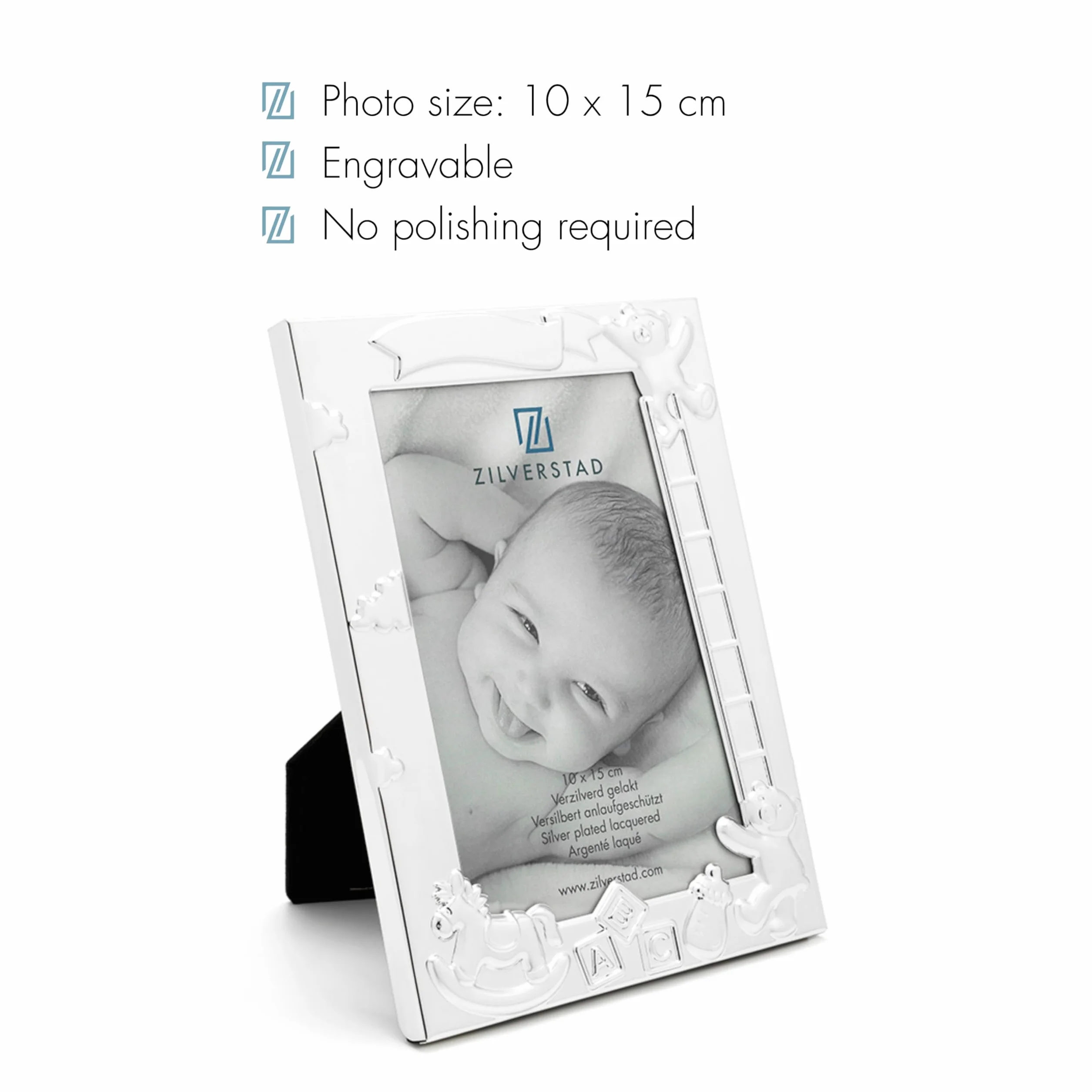 Zilverstad Baby ABC Ramka na zdjęcia 10x15 srebrna