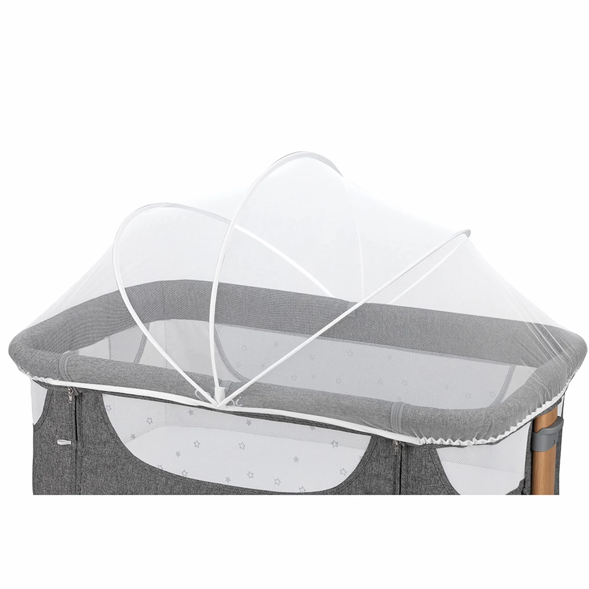 Momi SMART BED Łóżeczko, Szary, 55 x 95 cm
