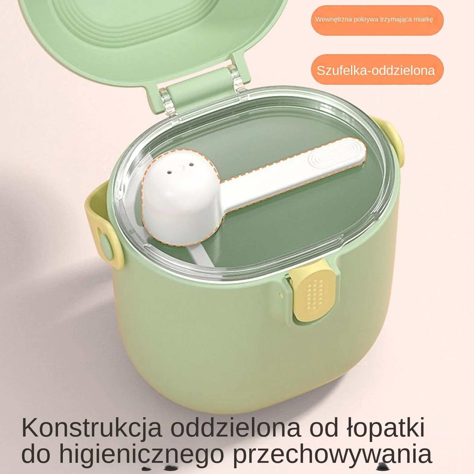 Pojemnik Na Mleko Modyfikowane Dla Niemowląt Przenośny | Pojemnik Na Jedzenie Dla Niemowląt Z Miarką | Pudełko Mleko W Proszku Rodzin W Podróży Nowych Rodziców Wózków Przejazdów Dom Pojazdy Sam