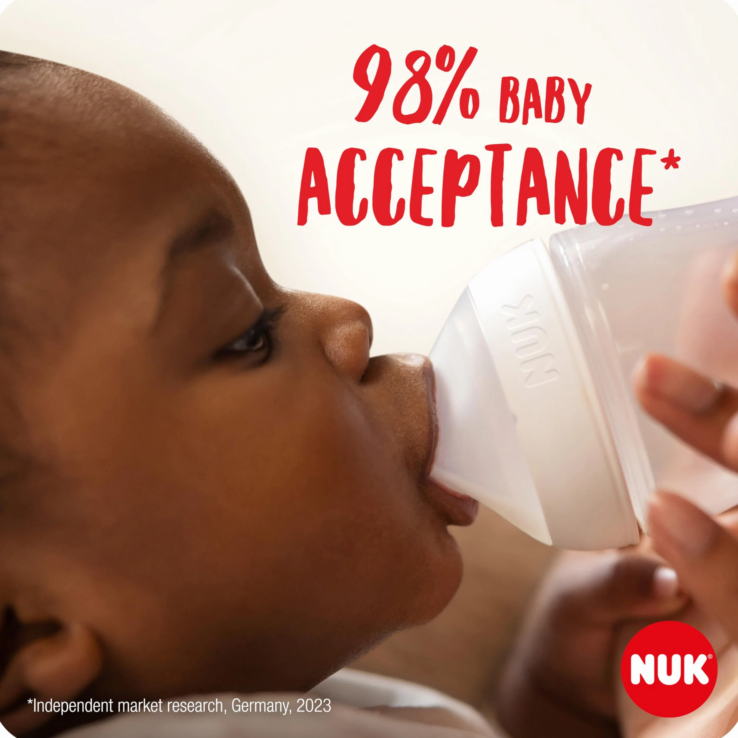 NUK Perfect Match Zestaw butelek dla niemowląt, 0-6+ miesięcy, pasuje do podniebienia dziecka, 3 butelki antykolkowe i smoczek Space, bez BPA, Disney Kubuś Puchatek, 4 szt
