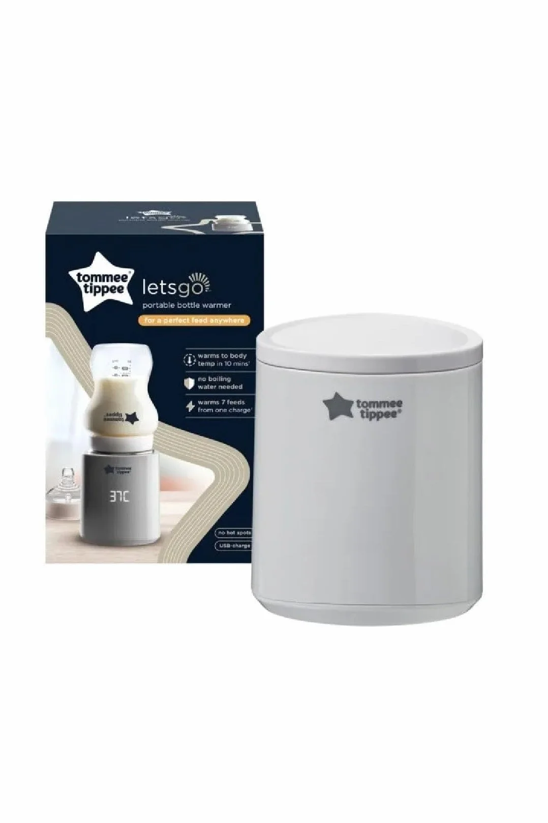 Tommee Tippee LetsGo przenośny podgrzewacz do butelek USB ładowany lekki