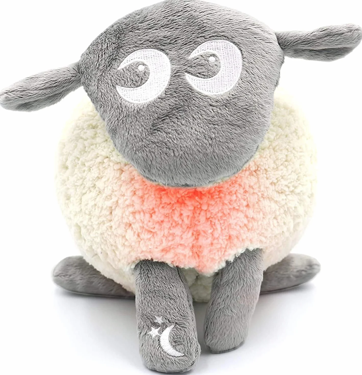 Sweet Dreamers, Ewan Deluxe, szary, prezent dla niemowląt i małych dzieci, czujnik płacza, lampka nocna, 5 koczących dźwięków, automatyczne wyłączanie,